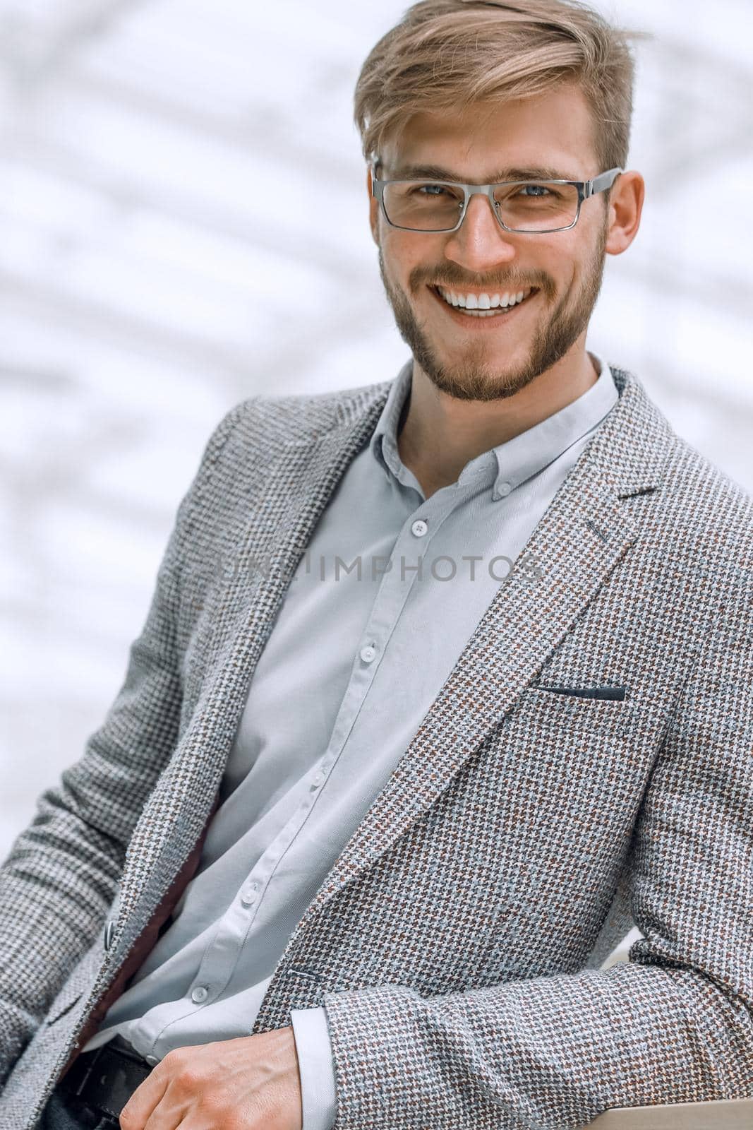 close up.portrait of confident modern man.business people