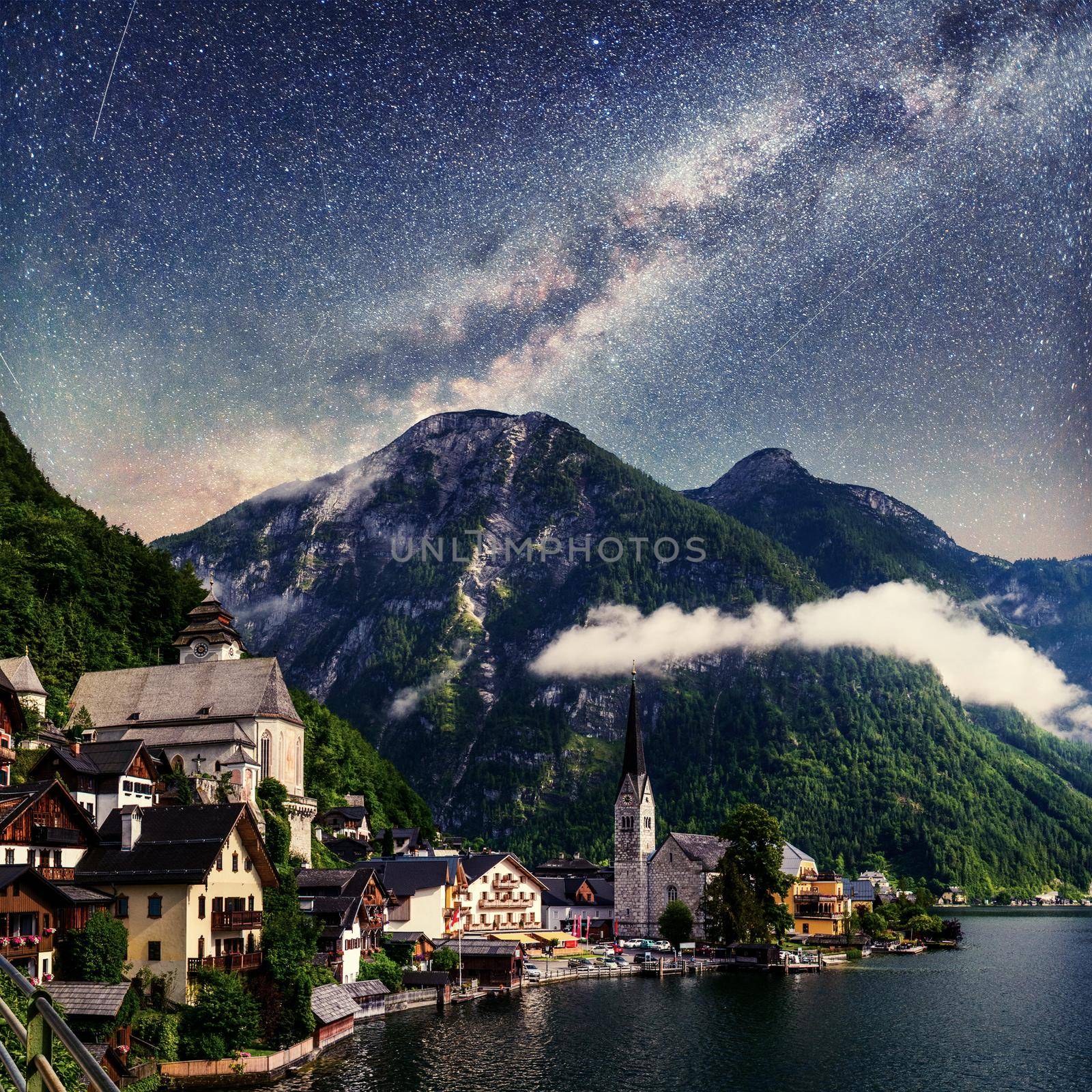 Fantastic Star Trek and starry sky. Seaside villa Italy