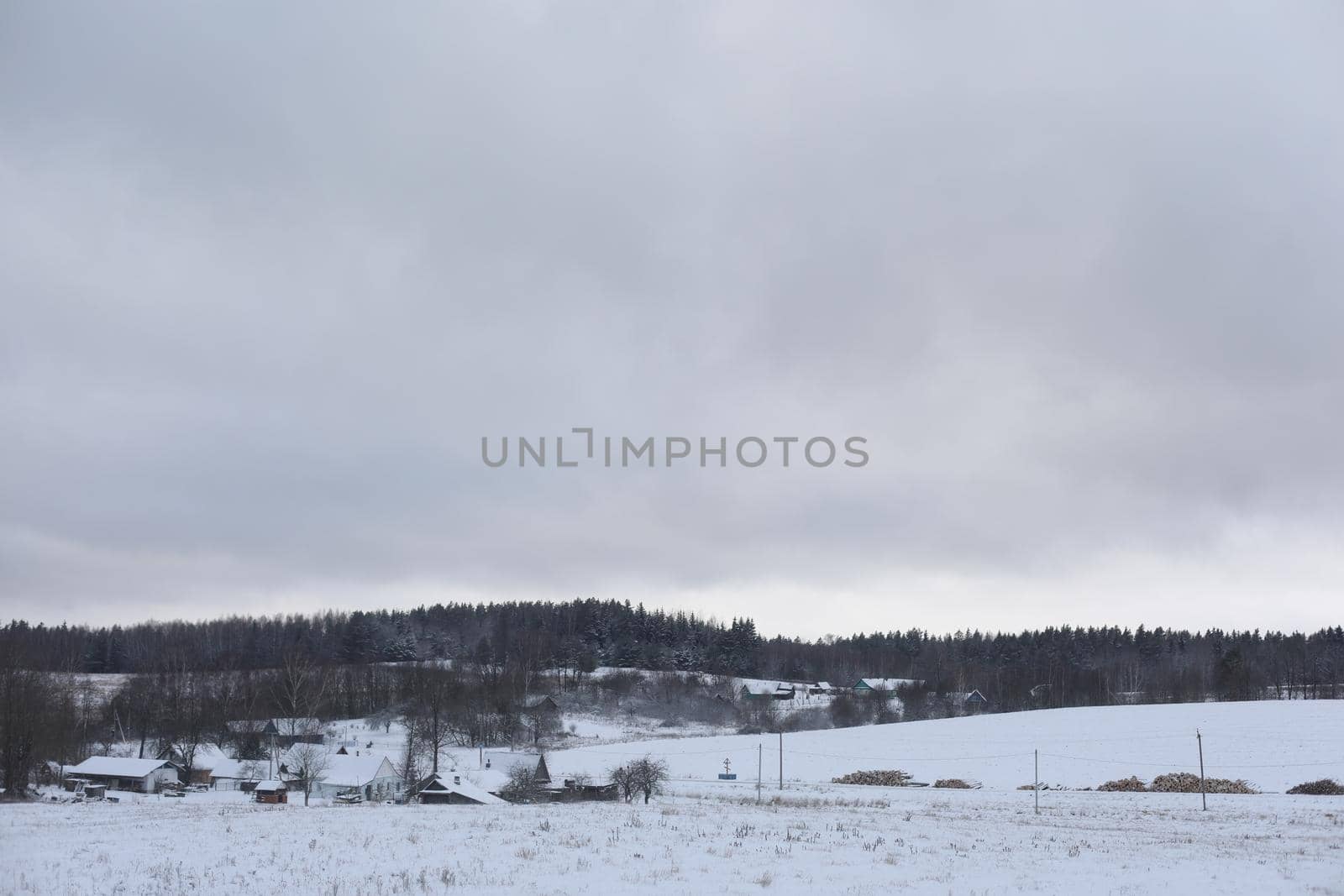 Beautiful scenic winter background. High quality photo