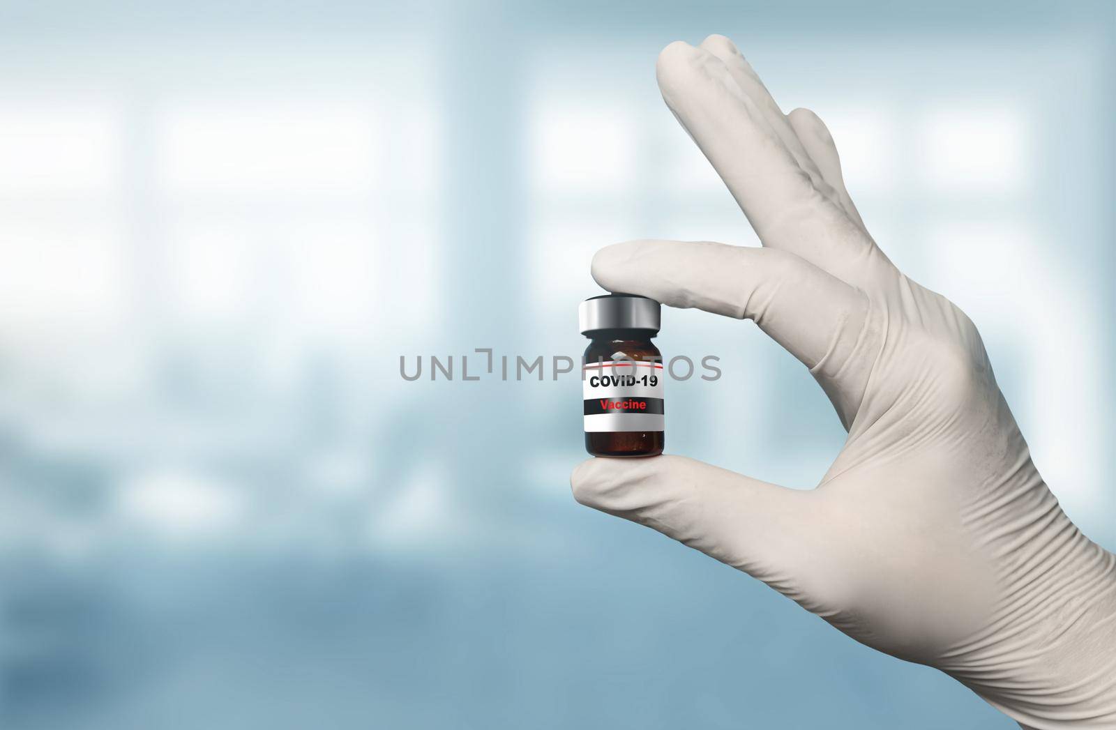 Coronavirus COVID-19 medical test vaccine research and development concept. Scientist in laboratory study and analyze scientific sample of Coronavirus antibody to produce drug treatment for COVID-19.