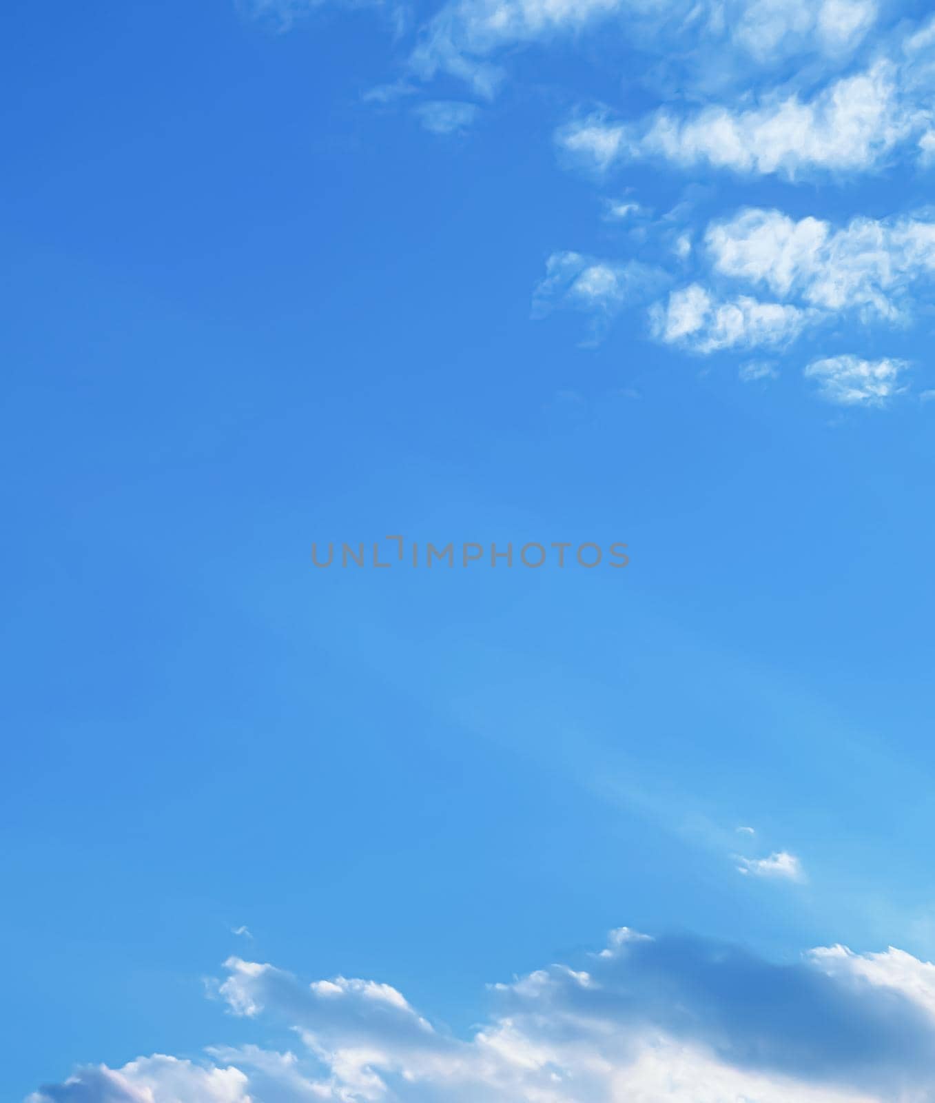 Sunny blue sky as abstract background, beauty in nature design concept