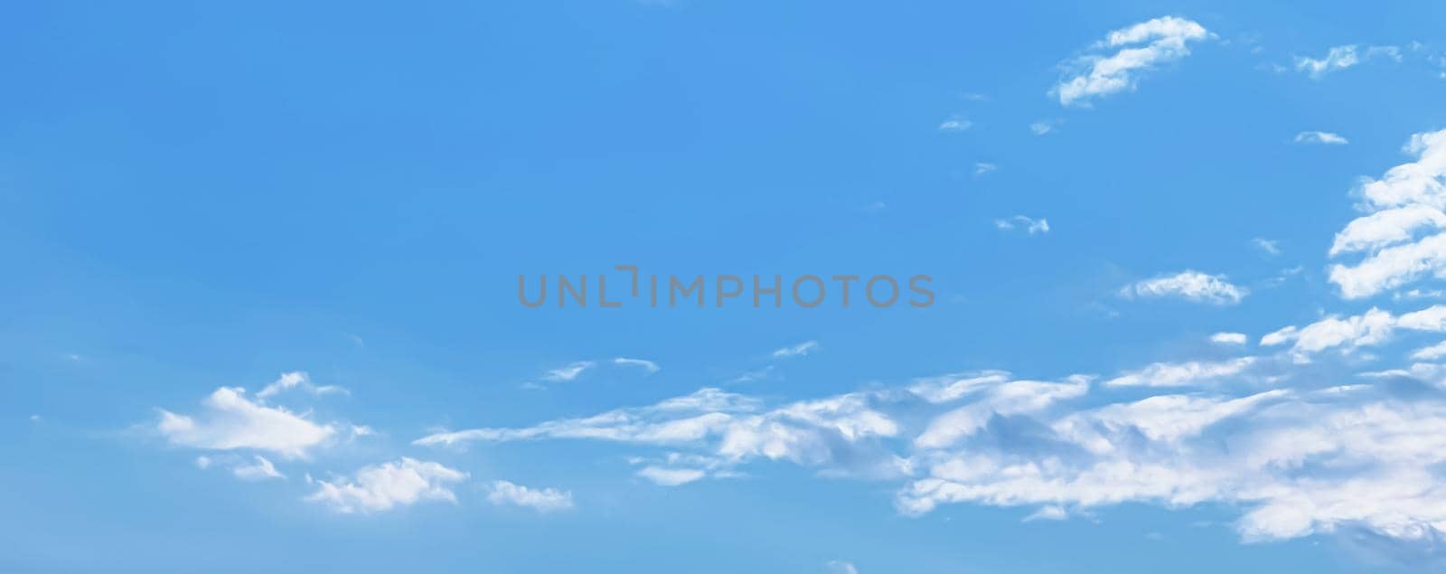 Sunny blue sky as abstract background, beauty in nature design concept