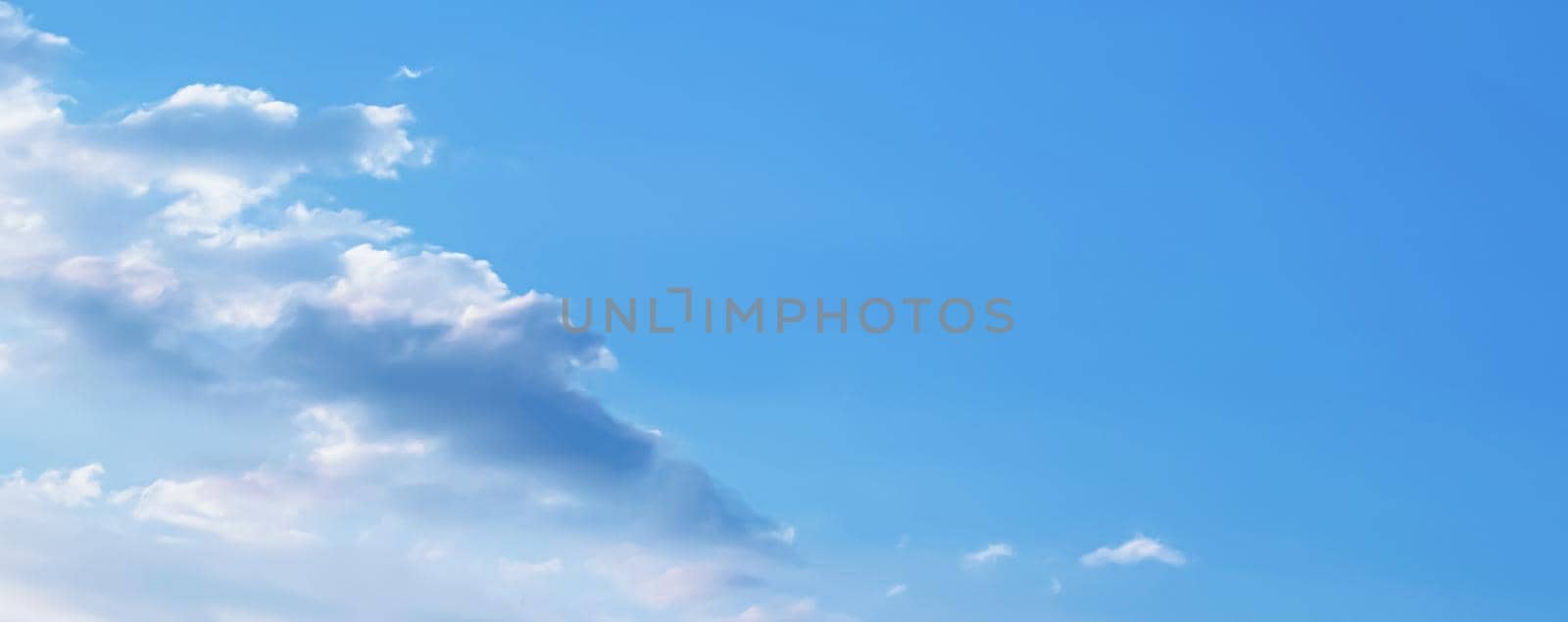 Sunny blue sky as abstract background, beauty in nature design concept