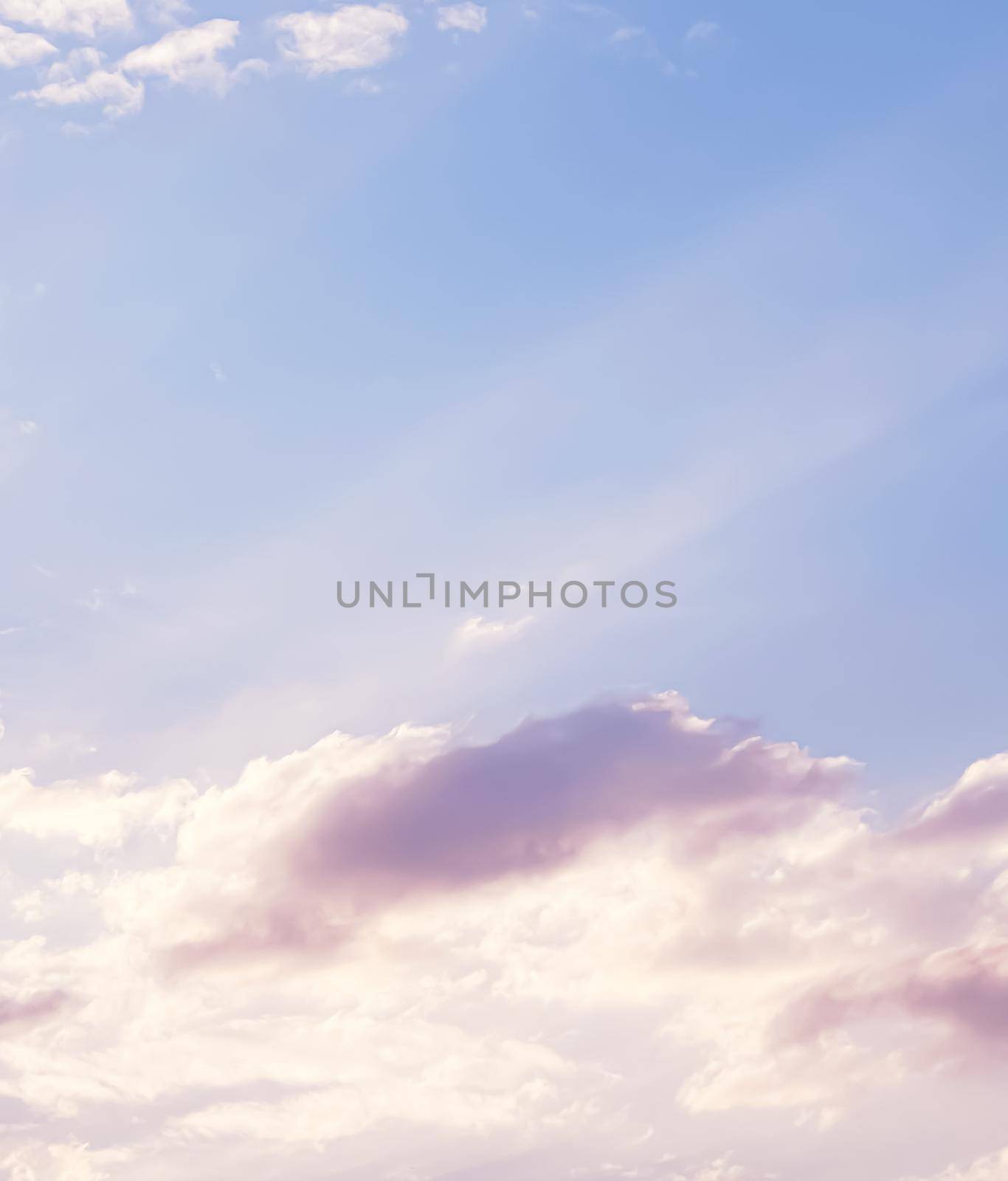 Dreamy sky as abstract background, fantasy pastel colours, beauty in nature design by Anneleven