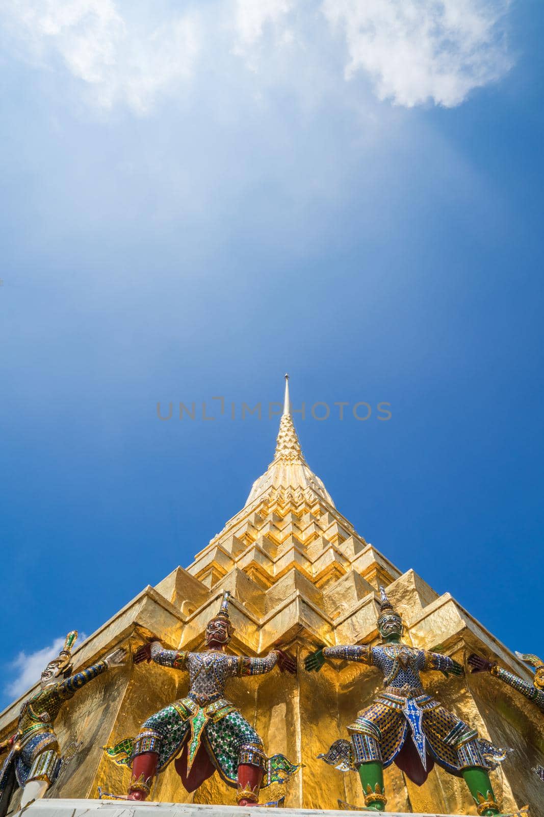 Wat Phra Keow. The royal temple in Bangkok, Thailand, is located near Bangkok grand palace.