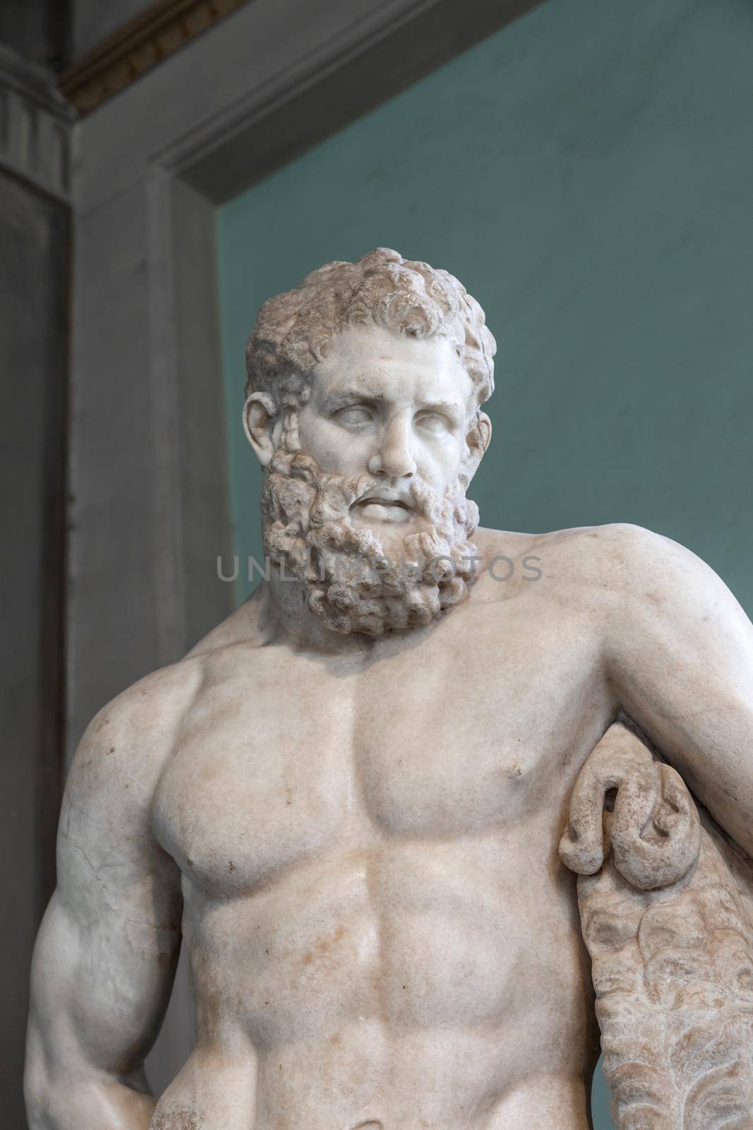 Florence, Italy - Circa March 2022: Hercules antique sculpture - classical statue, strong man body. by Perseomedusa
