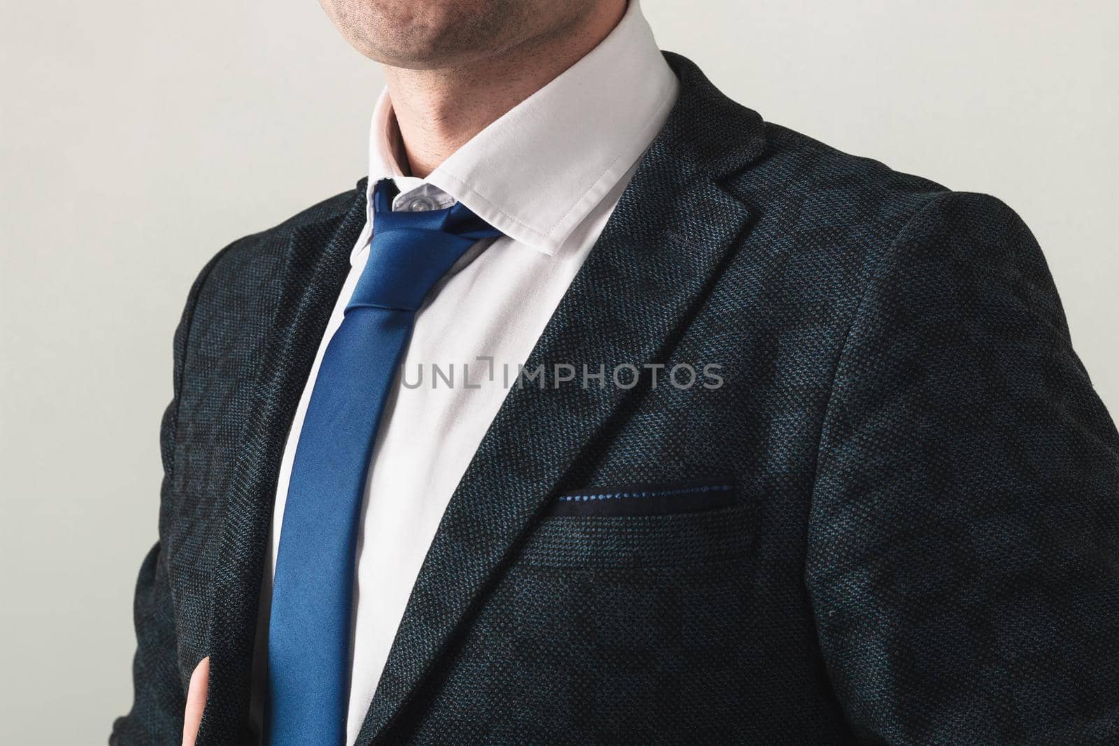 Portrait of a handsome CEO cross hands by Symonenko