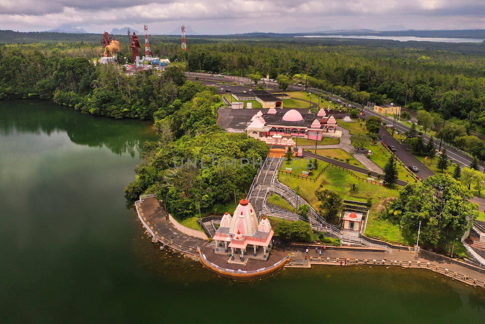 The Ganga Talao Temple in Grand bassin, Savanne, Mauritius