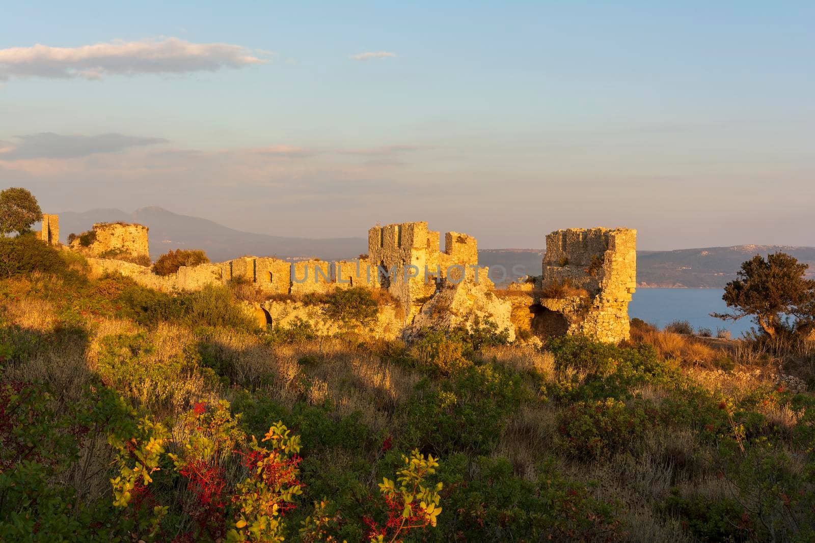 Palaiokastro castle of ancient Pylos. Greece by ankarb