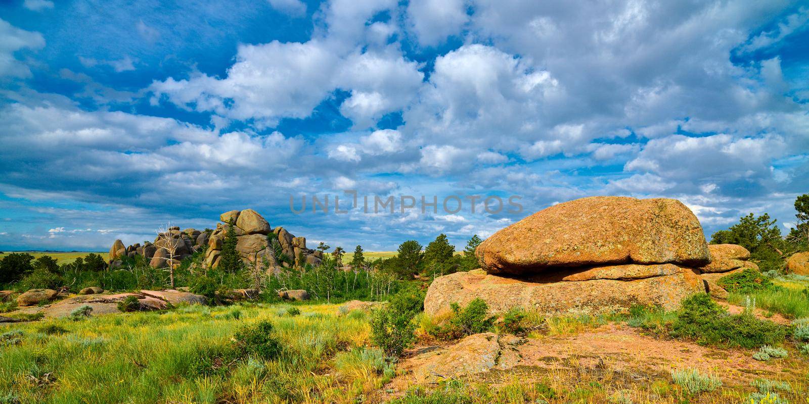 Rock formations at Vedauwoo Recreation Area, WY. by patrickstock