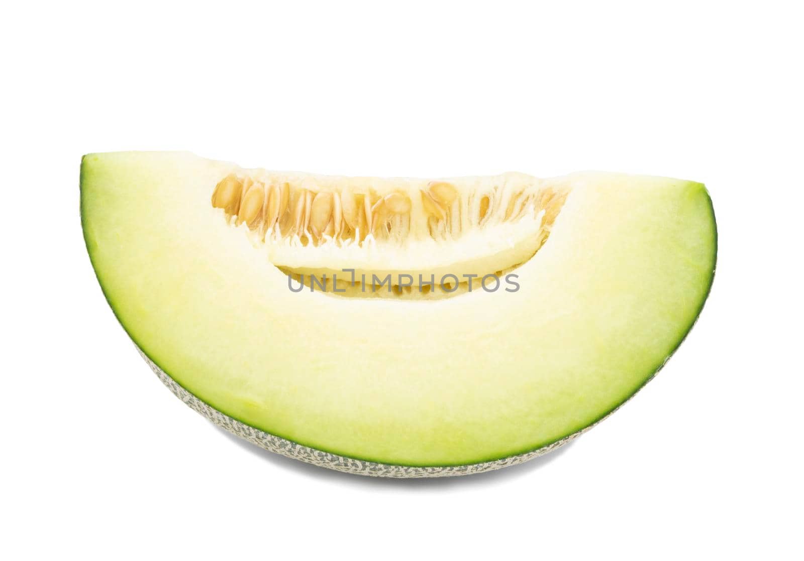 Melon or cantaloupe fruit isolated on white background.