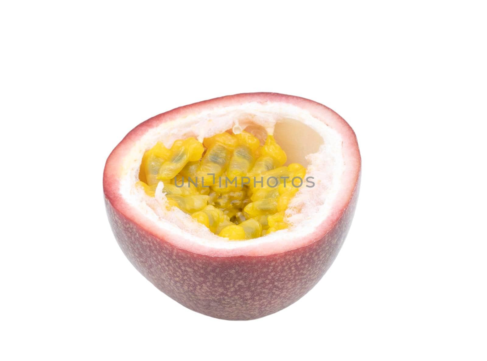 Passion fruit isolated on white background by drpnncpp