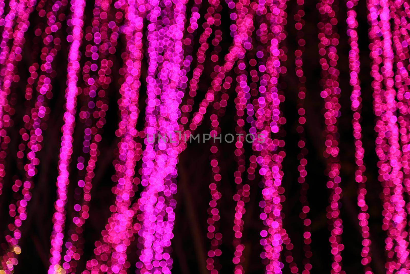 bokeh light blur of the LED lamp in the night