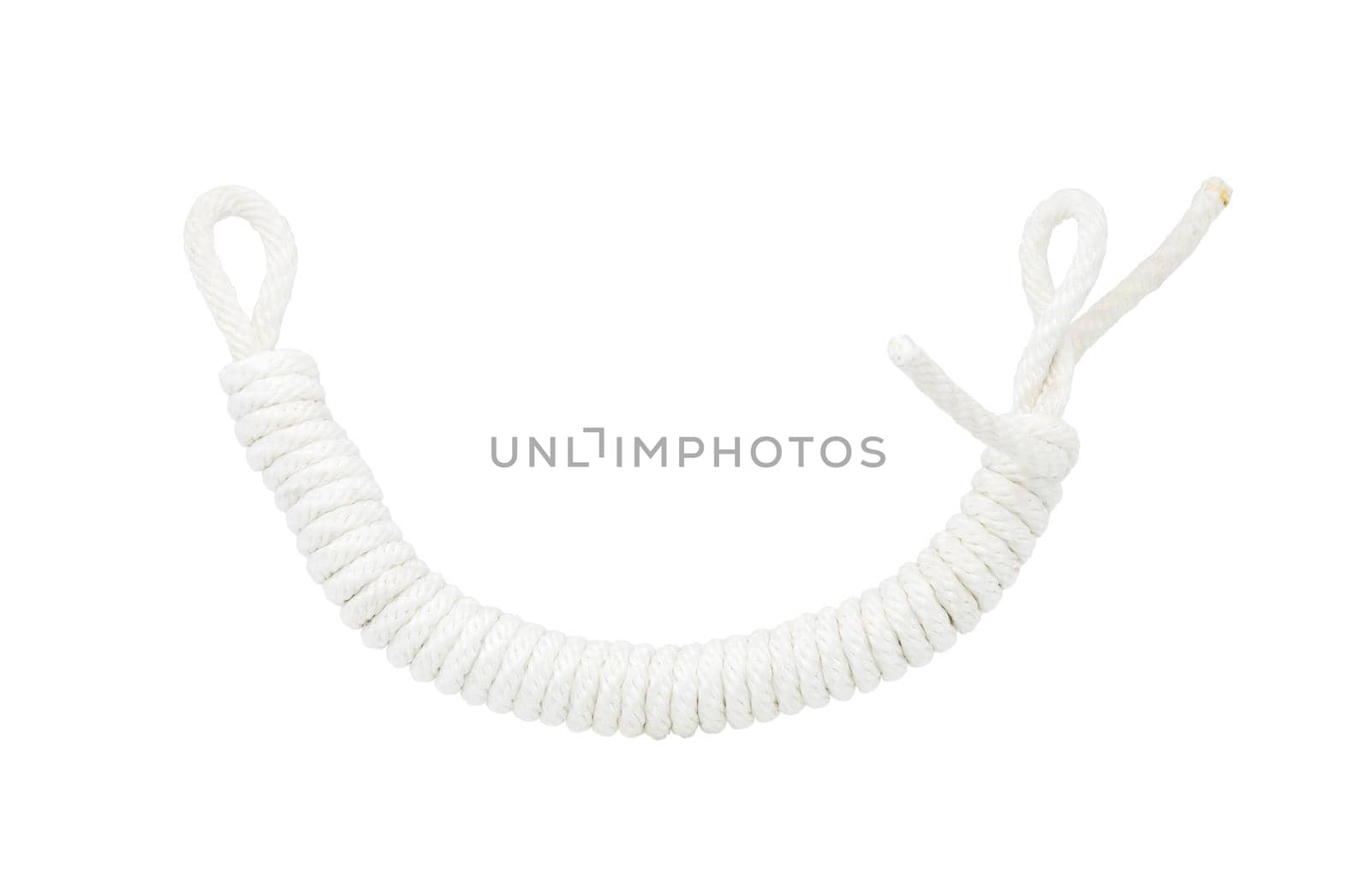 White twisted rope isolated on white background by drpnncpp