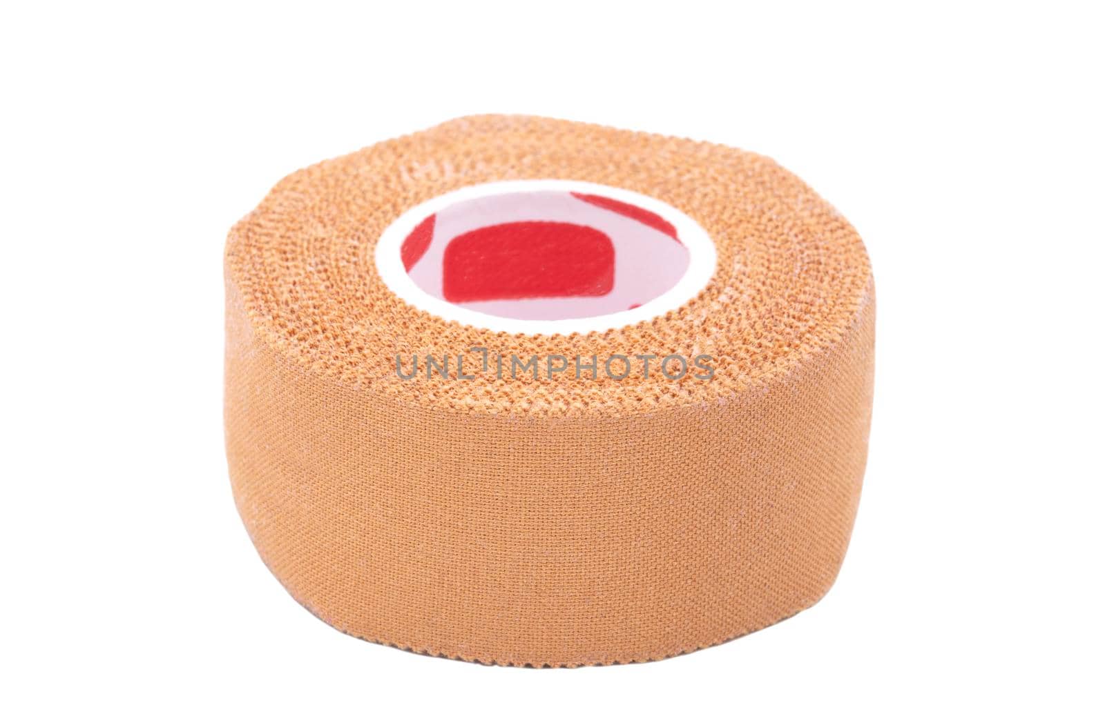 Medical bandage roll isolated on white background