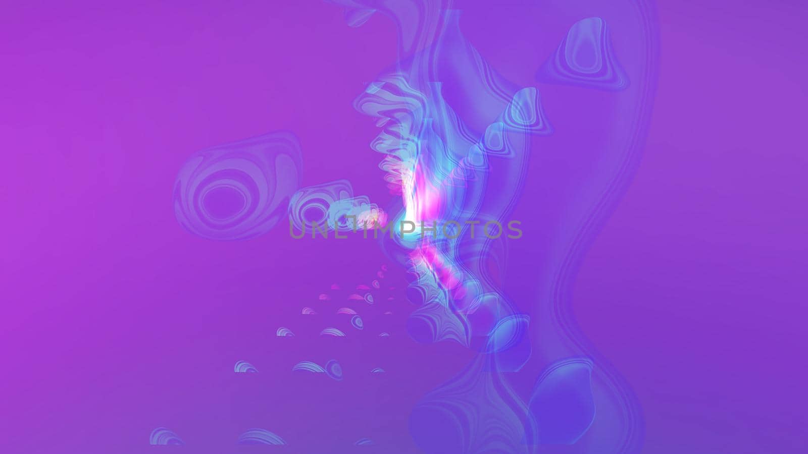 Abstract gradient background with a glowing figure.