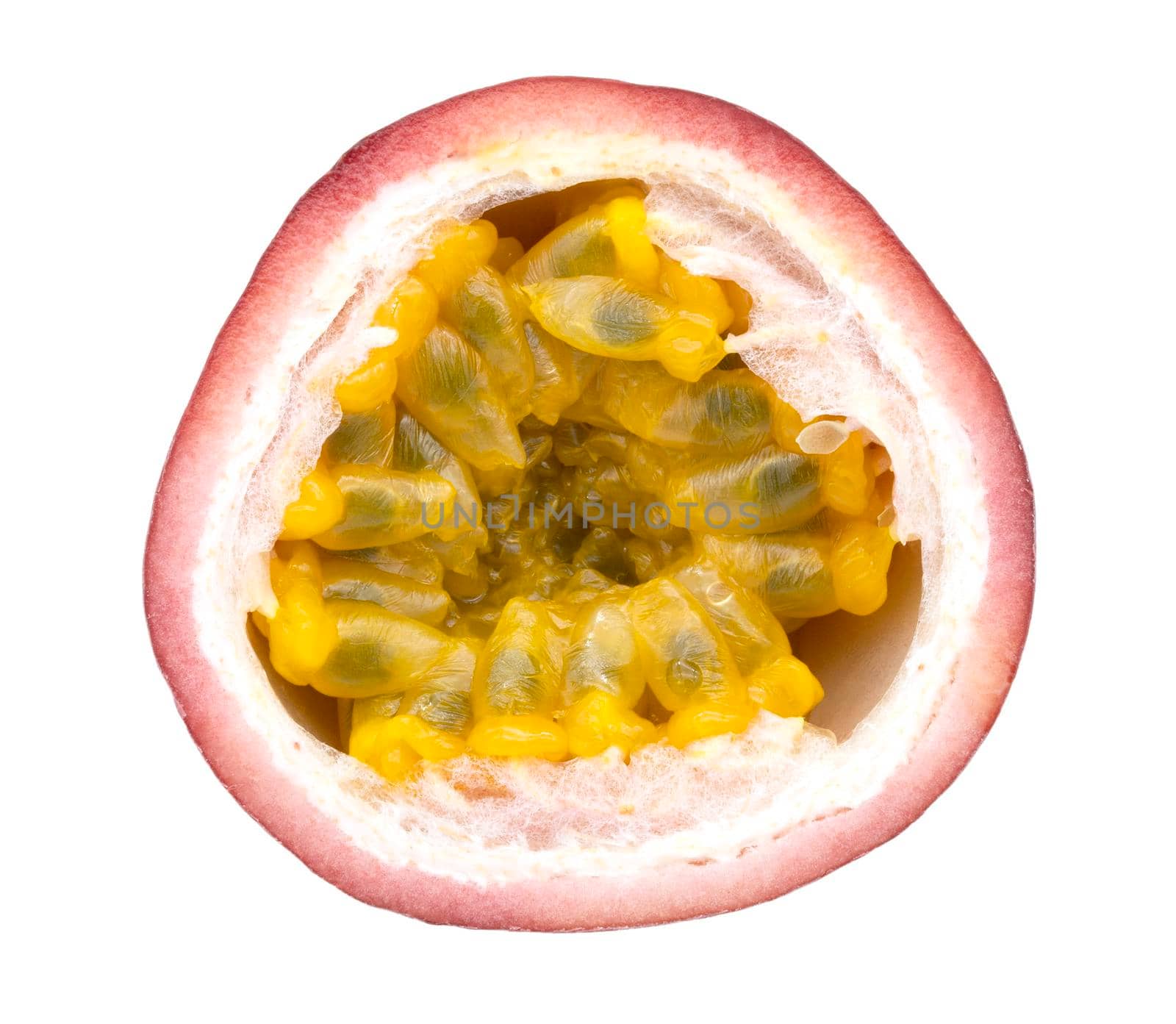 Passion fruit isolated on white background by drpnncpp