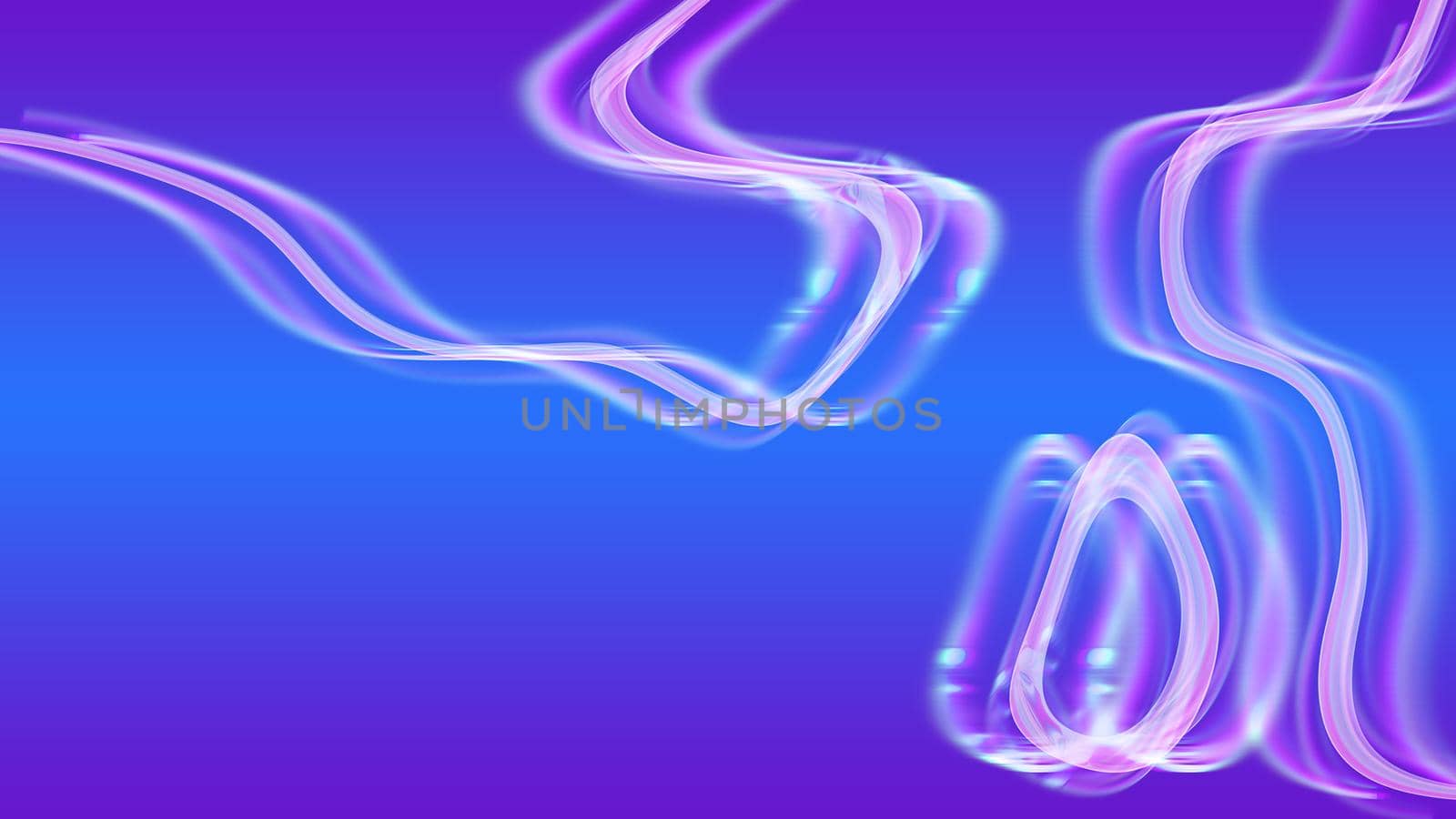 Abstract gradient background with a glowing figure.
