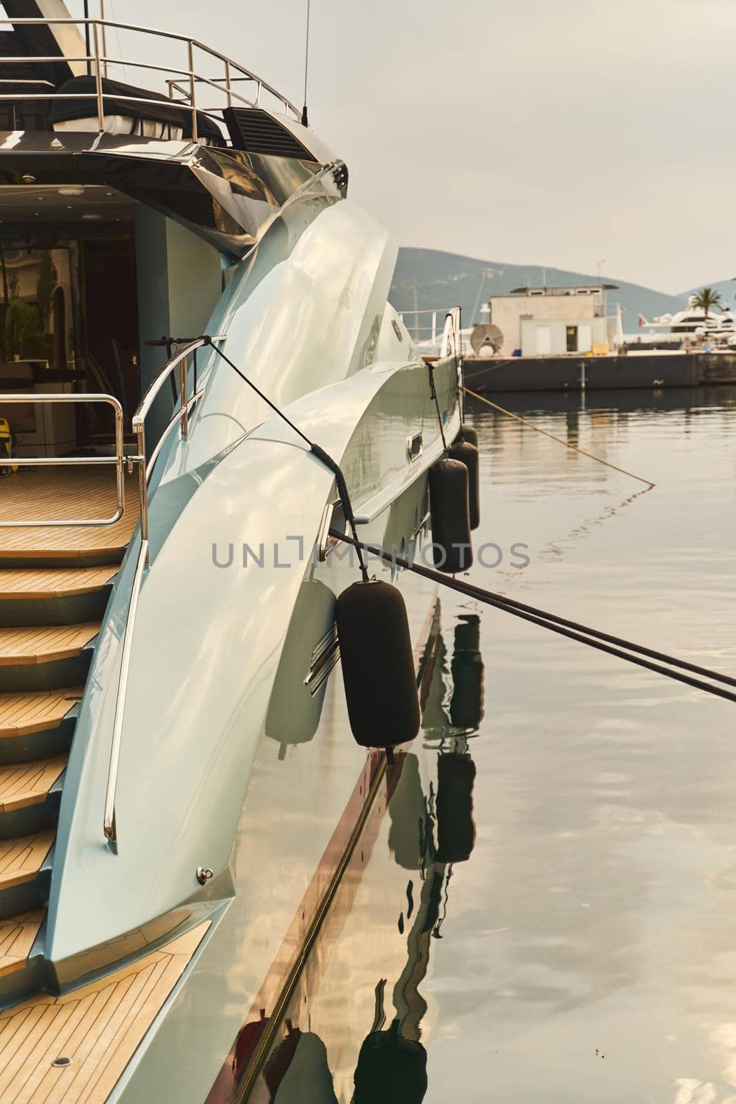 Tivat, Montenegro - 05.31.2021: View of yachts moored in Porto Montenegro. High quality photo