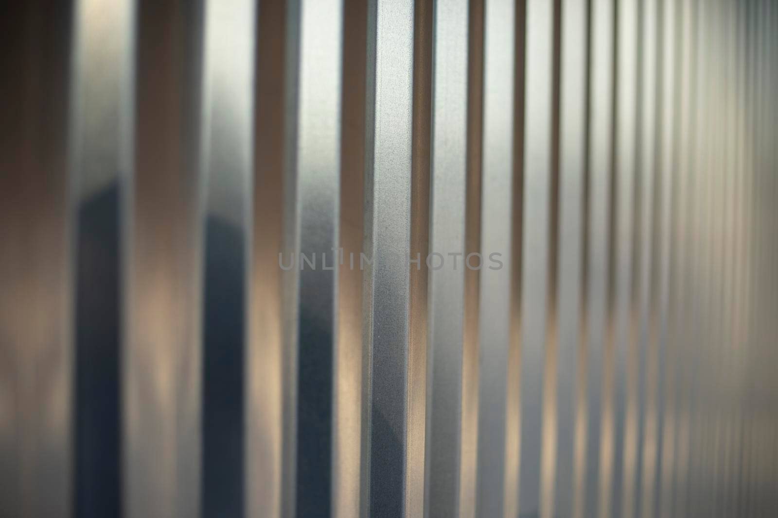 Texture fence. Steel fence of silver color. Horizontal lines. by OlegKopyov