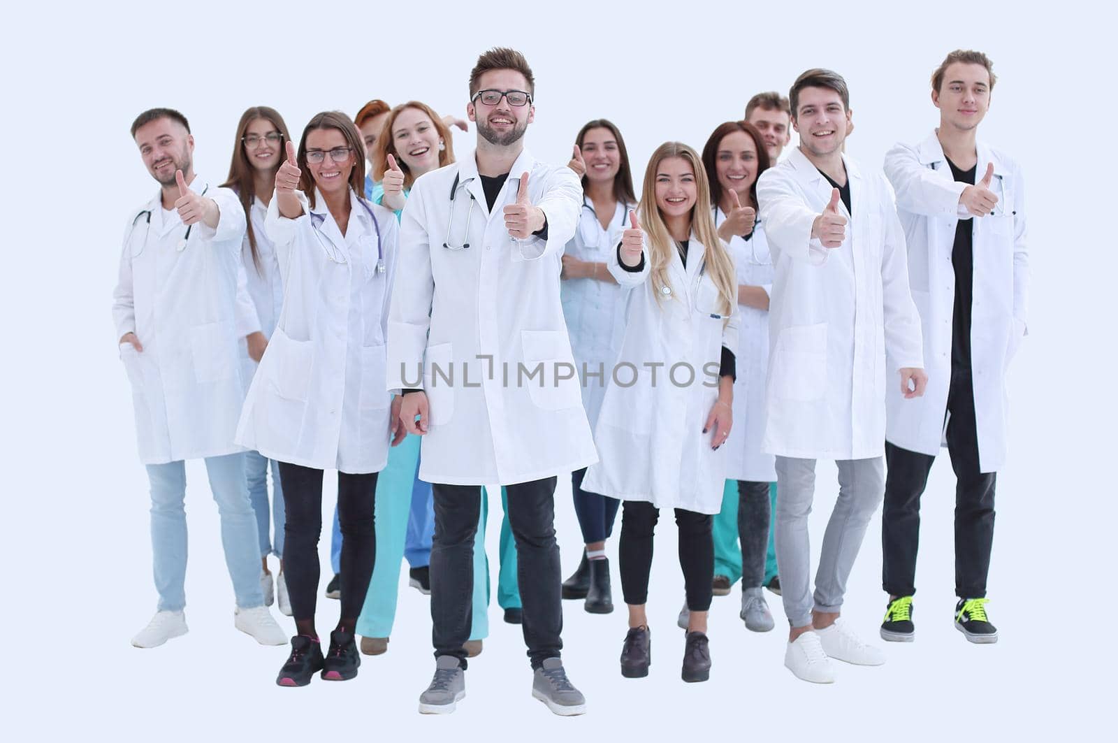 close up. young medical professionals sitting in conference room.