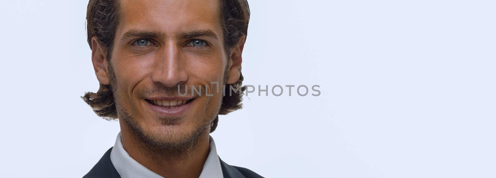 portrait of responsible business men on white background