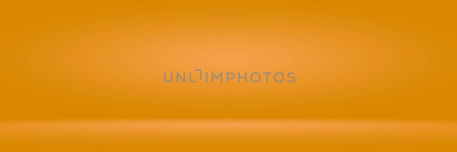 Orange photographic studio background vertical with soft vignette. Soft gradient background. Painted canvas studio backdrop. by Benzoix