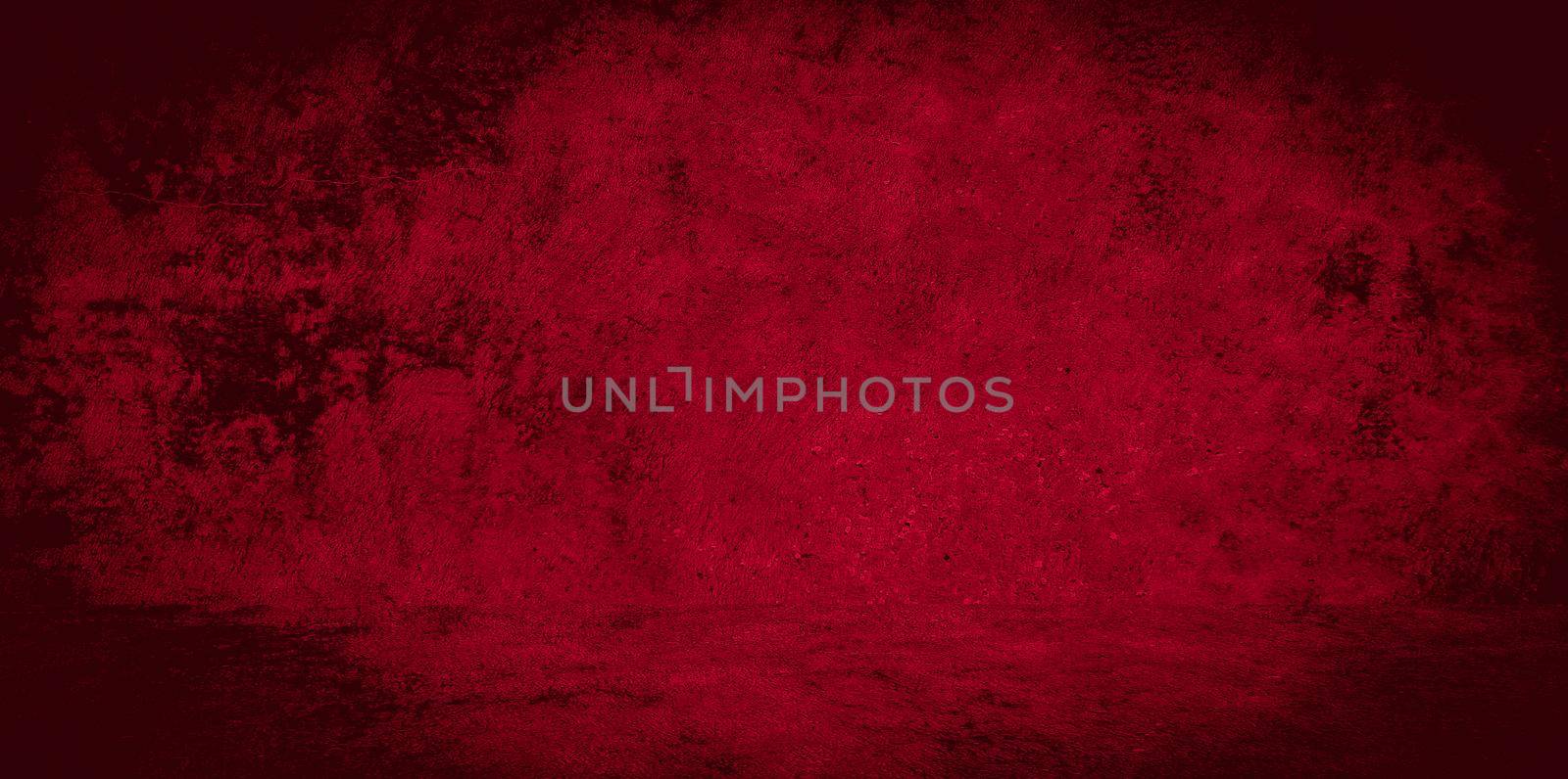 Old wall texture cement black red background abstract dark color design are light with white gradient background. by Benzoix