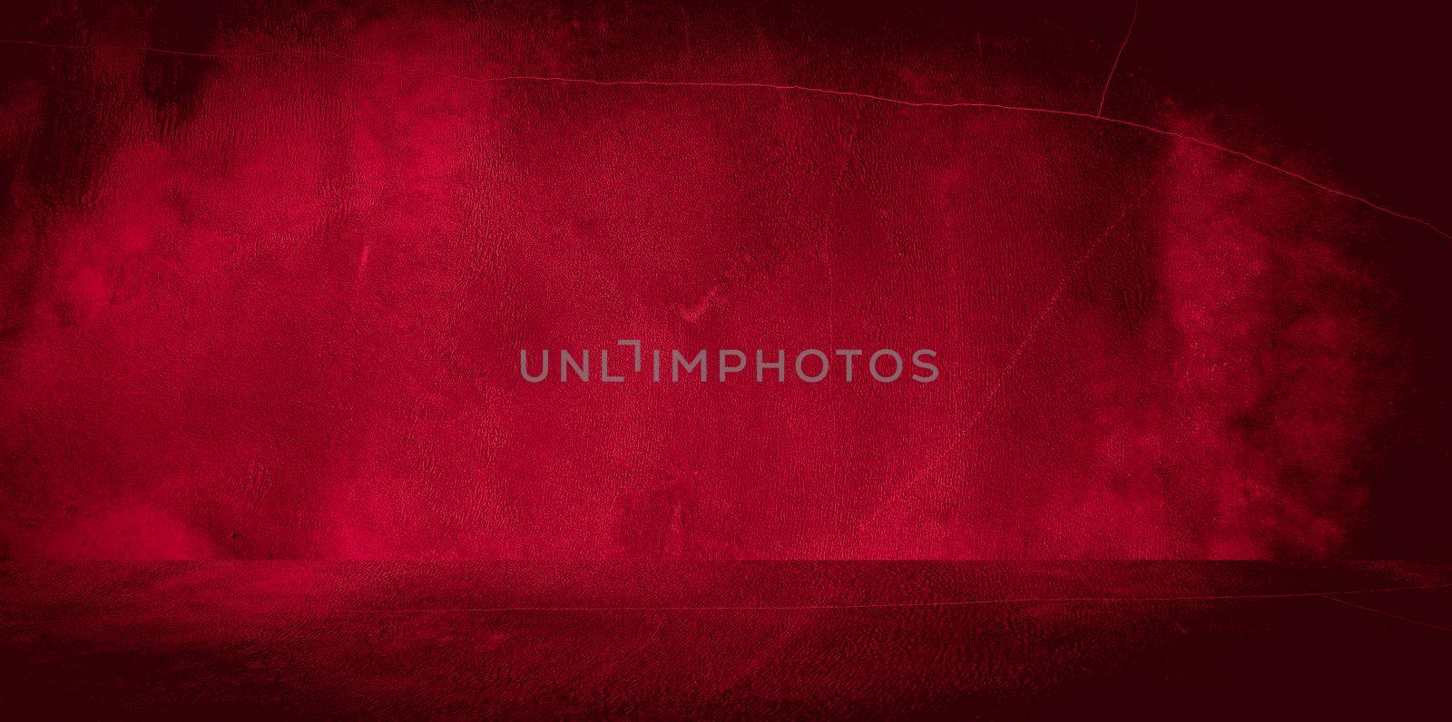 Old wall texture cement black red background abstract dark color design are light with white gradient background. by Benzoix