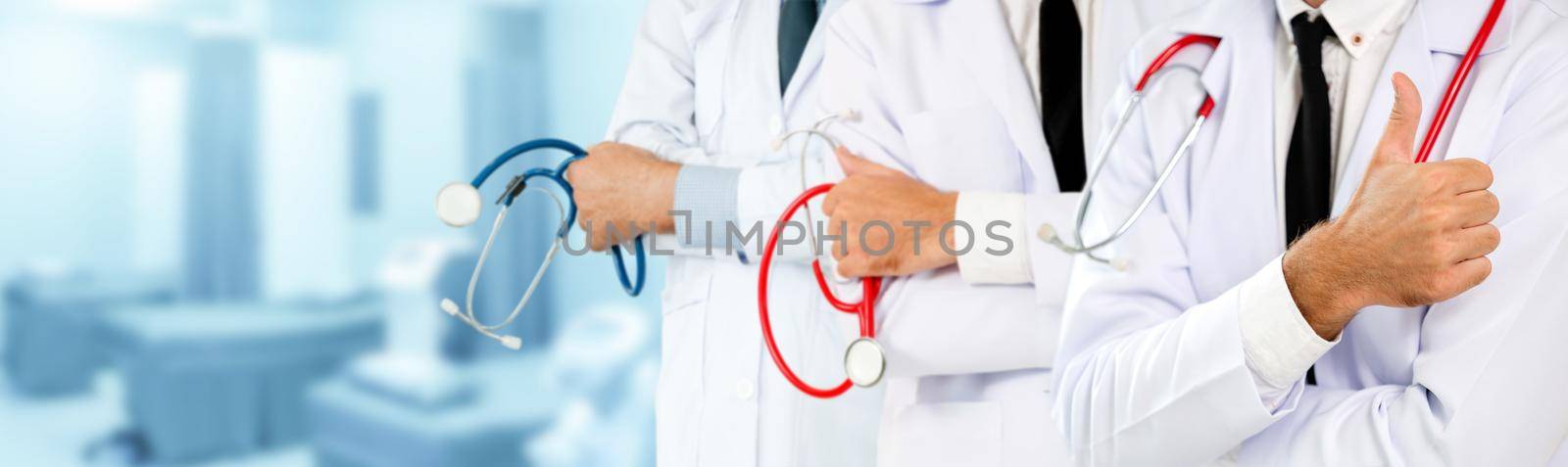 Healthcare people group. Professional doctor working in hospital office or clinic with other doctors, nurse and surgeon. Medical technology research institute and doctor staff service concept.