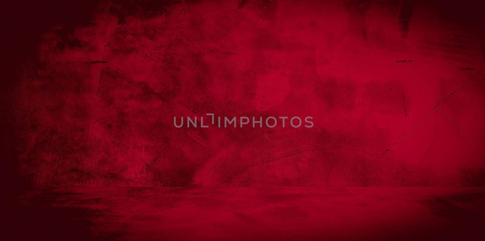 Old wall texture cement black red background abstract dark color design are light with white gradient background. by Benzoix