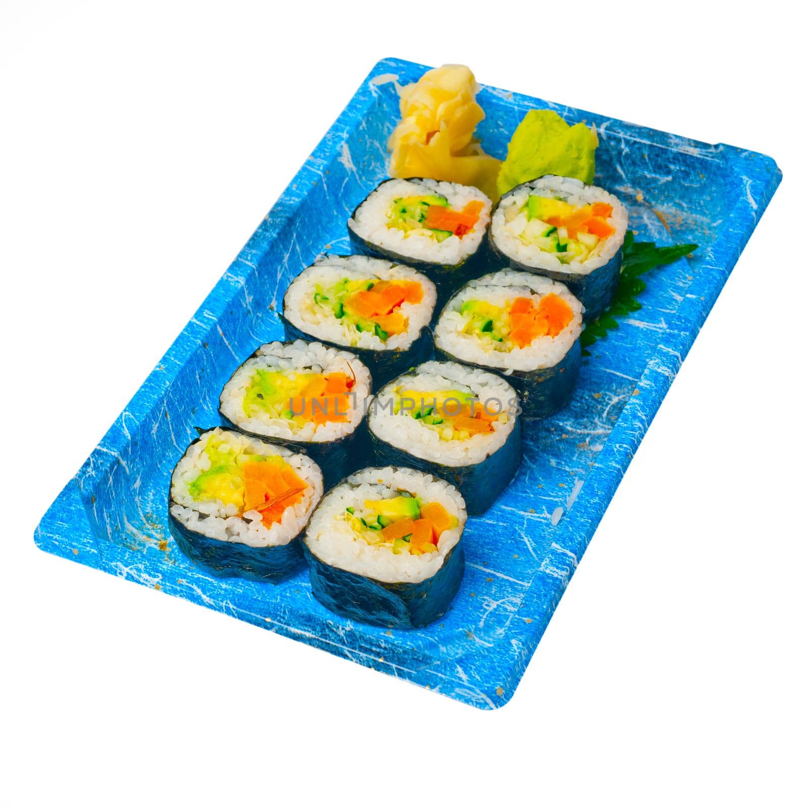 take away sushi express on plastic tray  by keko64