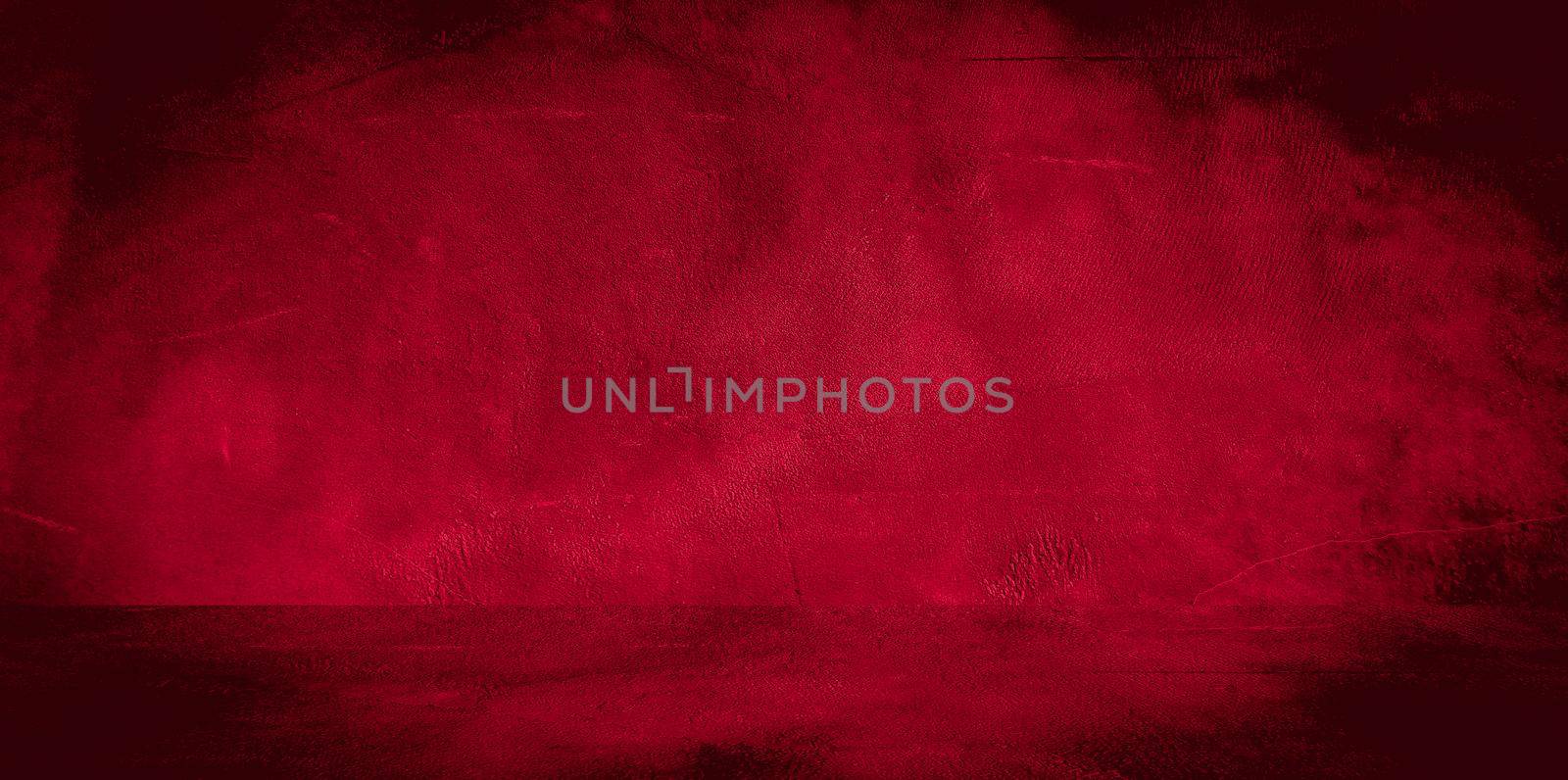 Old wall texture cement black red background abstract dark color design are light with white gradient background. by Benzoix