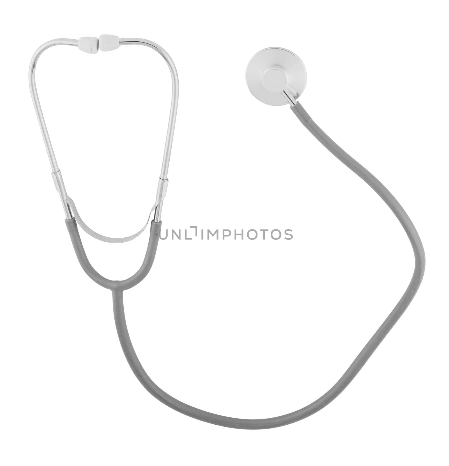 Stethophonendoscope, a medical diagnostic device on a white background in isolation