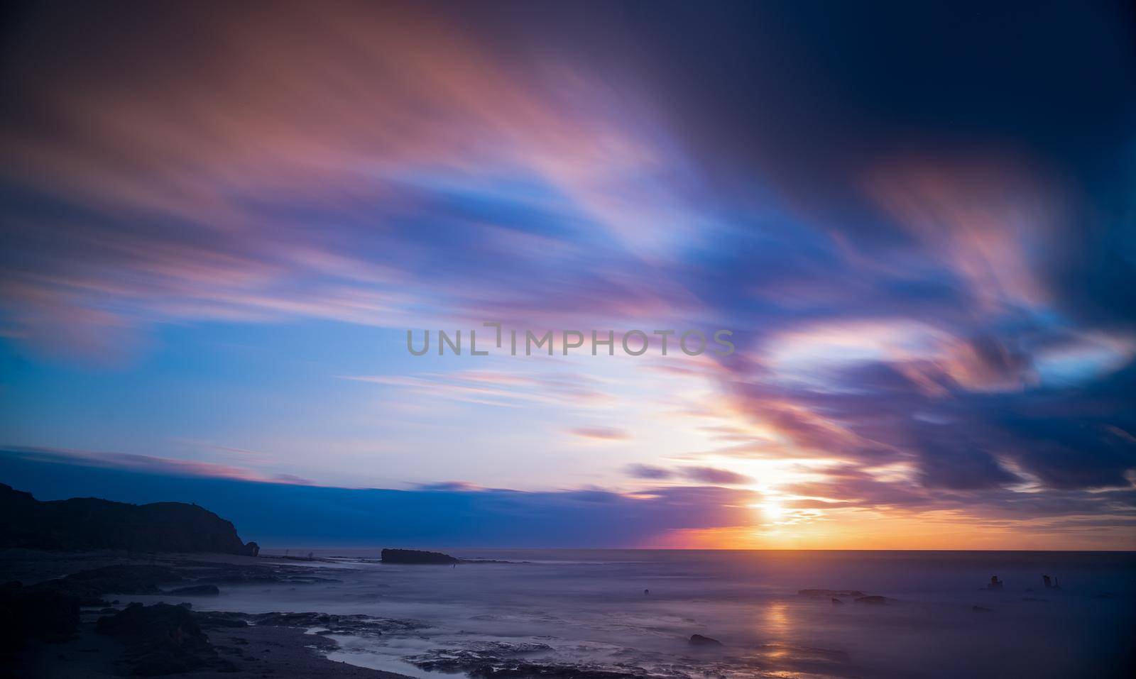 Romantic sunset on Palmachim beach, Israel by javax