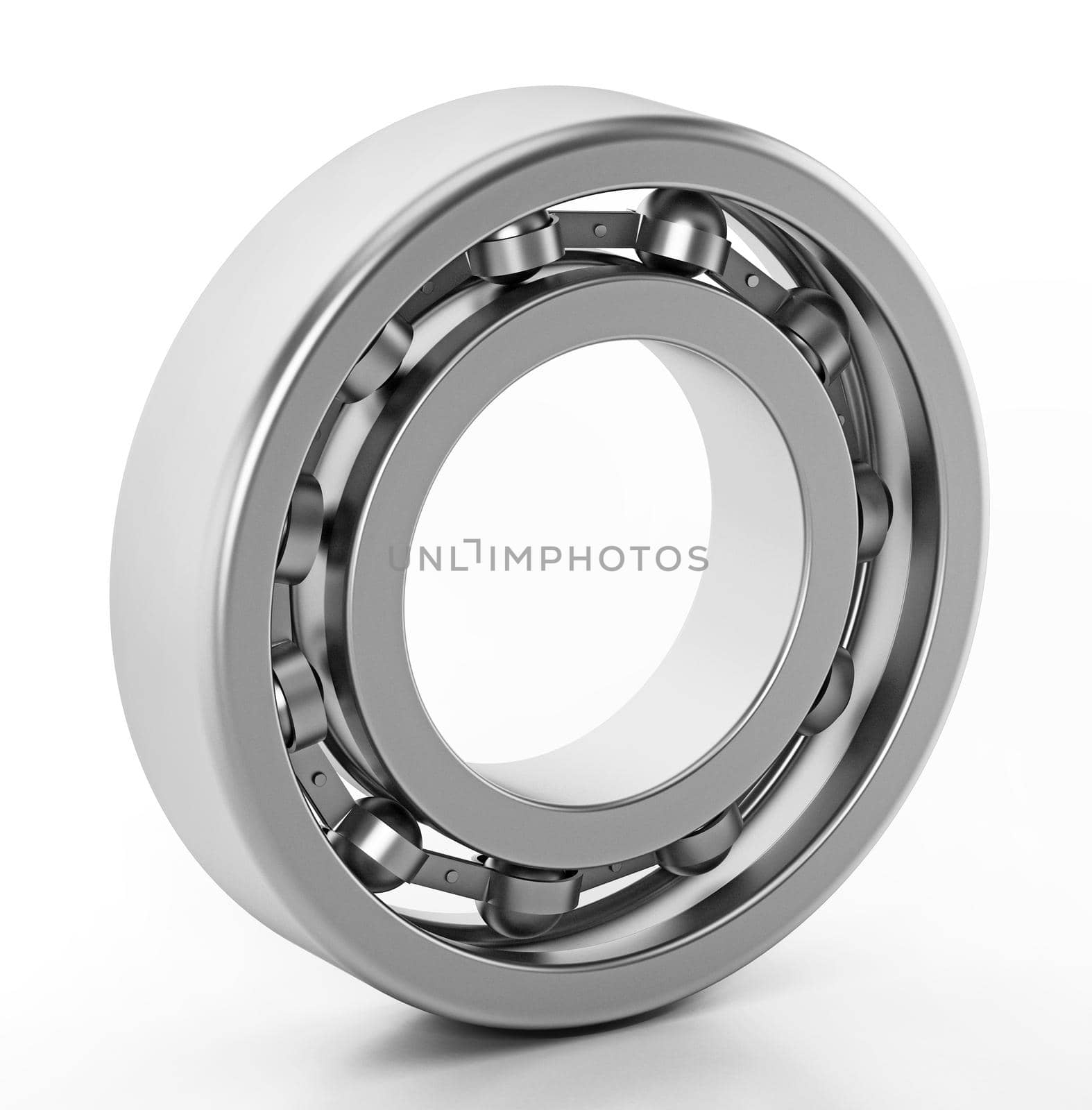 Wheel bearing isolated on white background. 3D illustration.