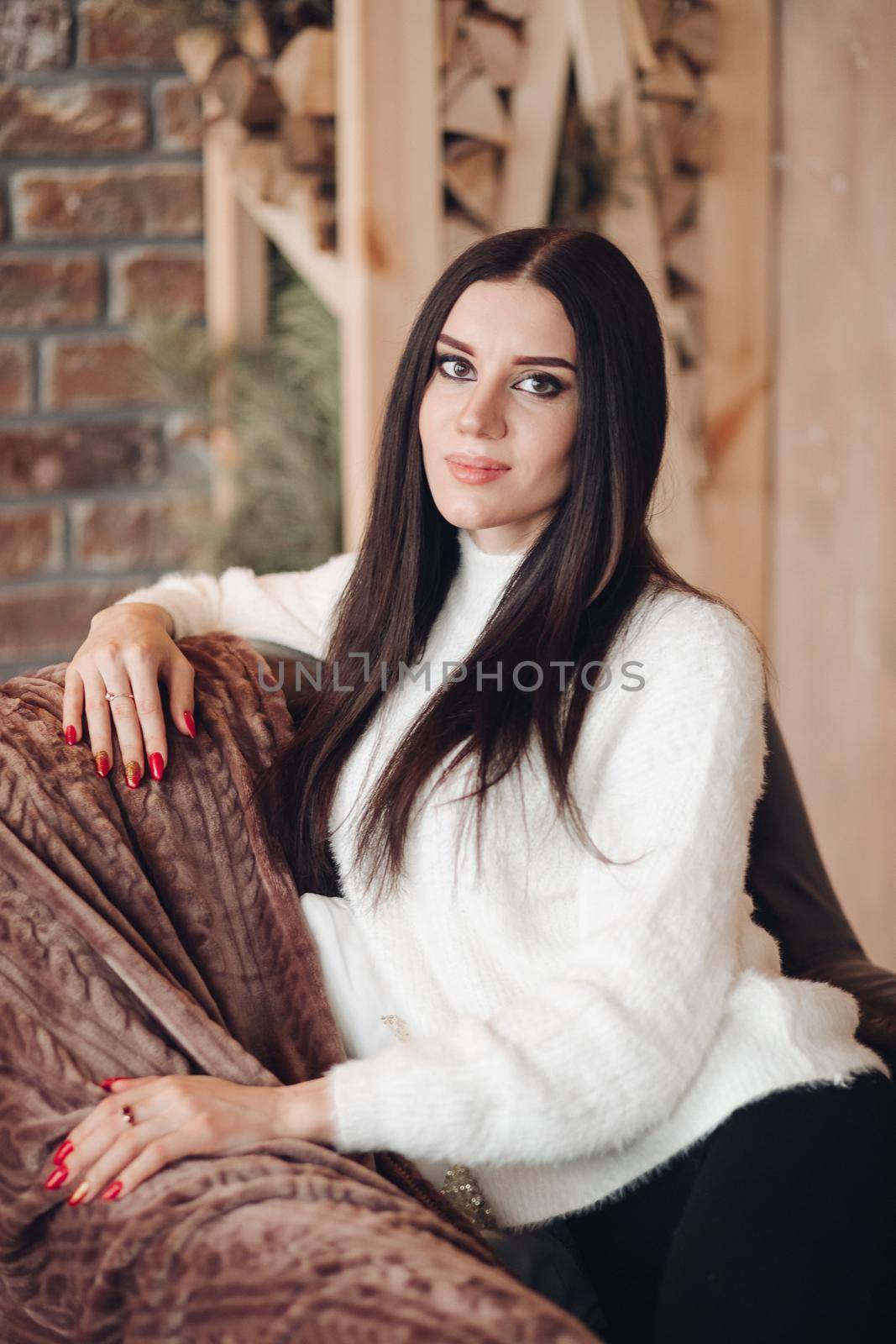 Gorgeous girl with long dark hair with little white dwarf. by StudioLucky