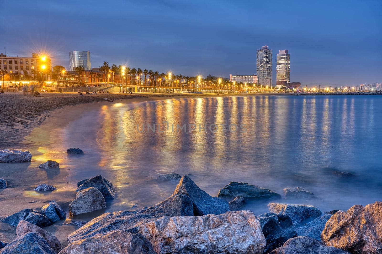 The beach of Barcelona in Spain by elxeneize