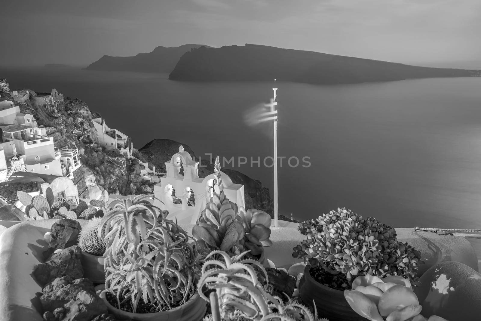 Oia town cityscape at Santorini island in Greece by f11photo