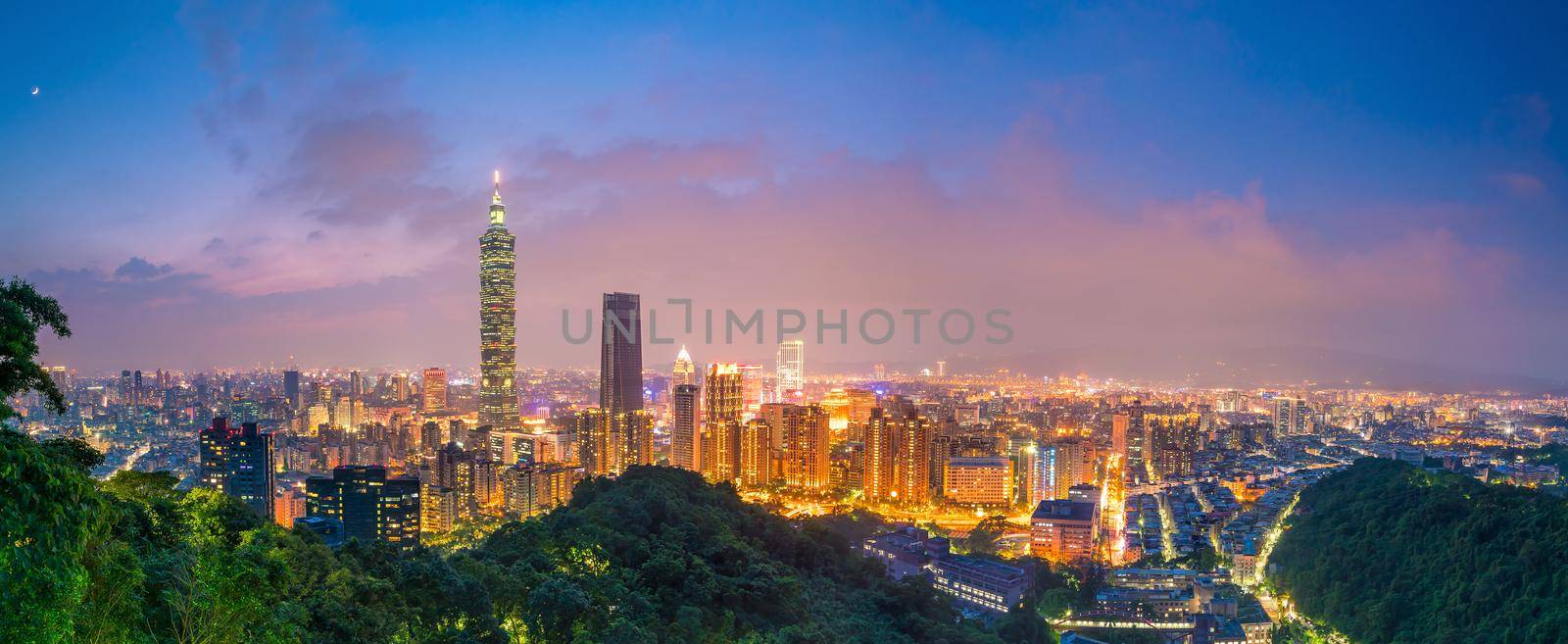 City of Taipei skyline at twilight by f11photo