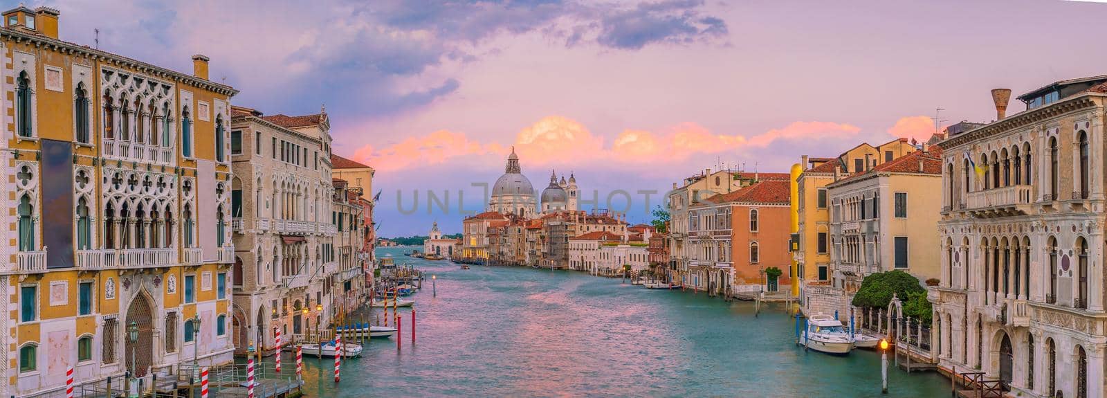 Grand Canal in Venice, Italy with Santa Maria della Salute Basilica by f11photo