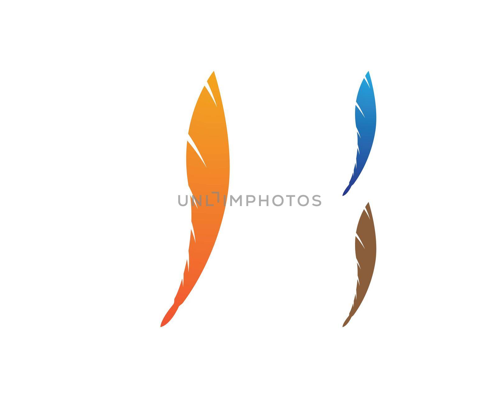 feather logo icon vector by awk