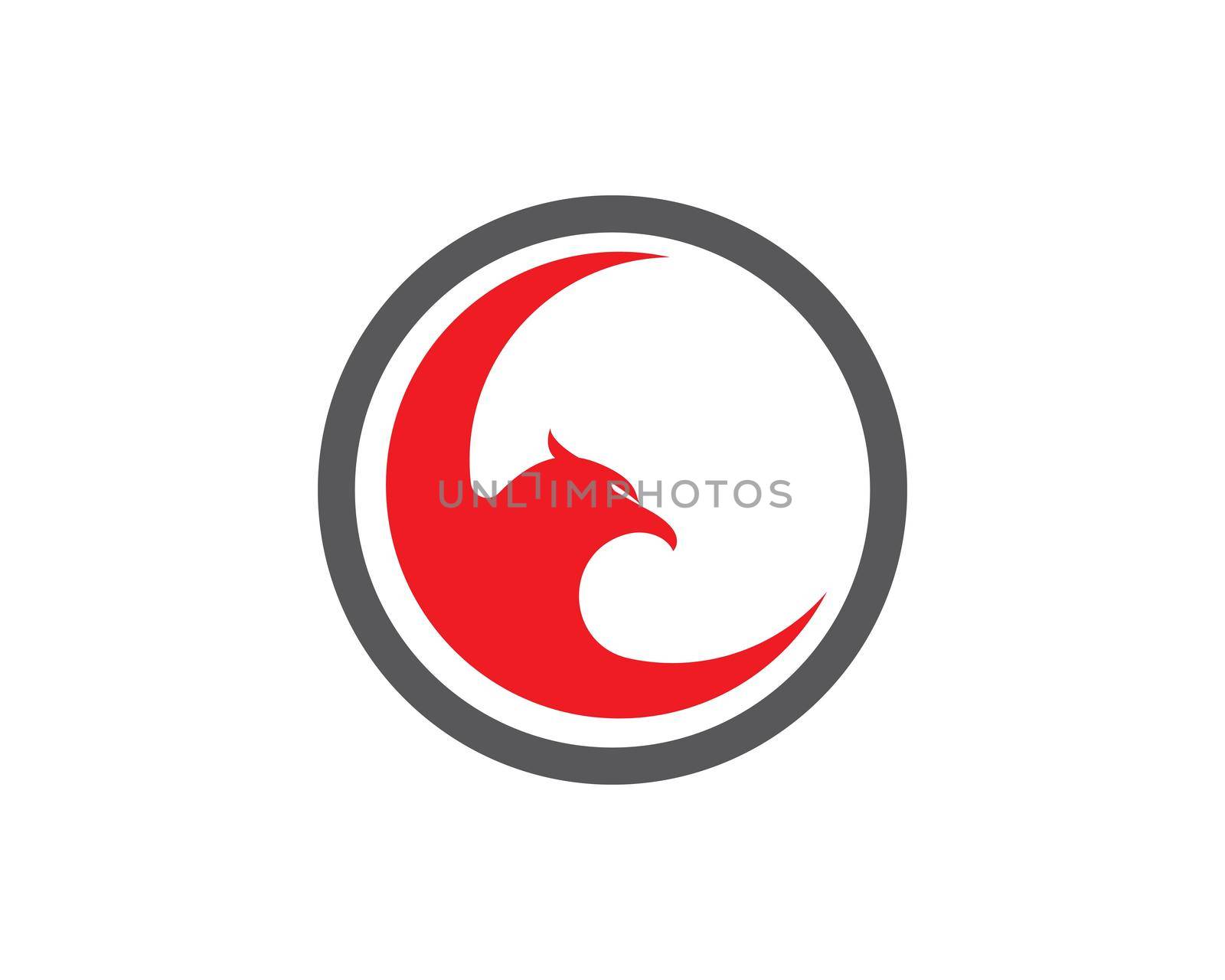 Falcon Eagle Bird Logo Template vector icon