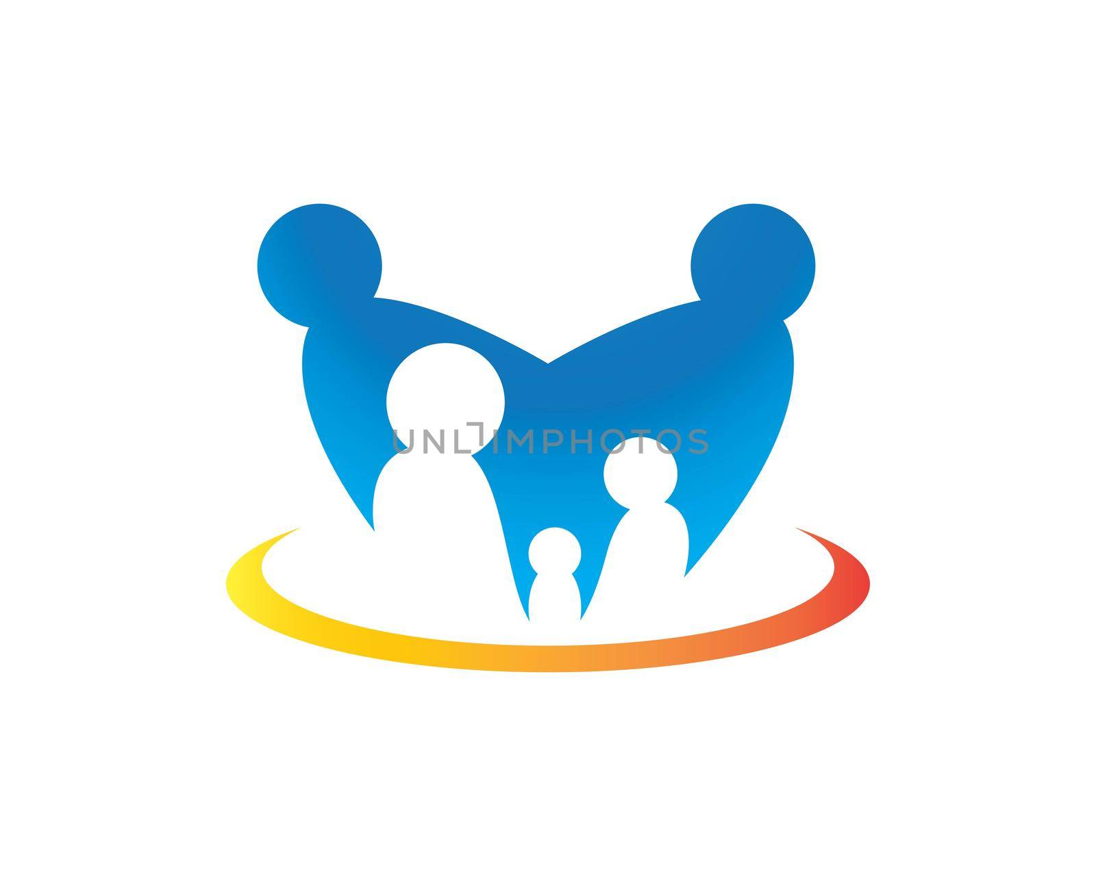 Adoption and community care Logo template vector icon