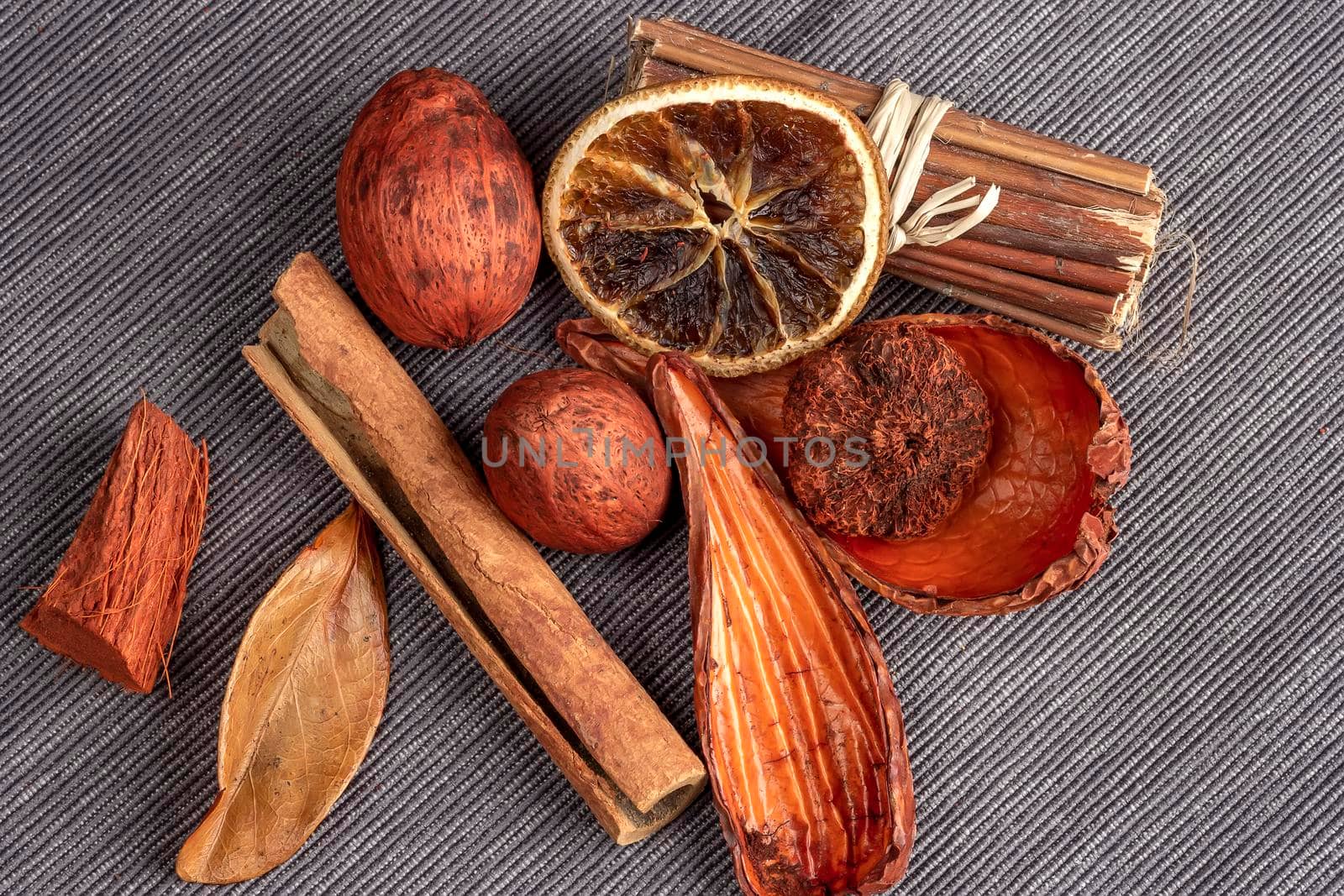 Handmade decoration. Seasonal holidays concept. Top view