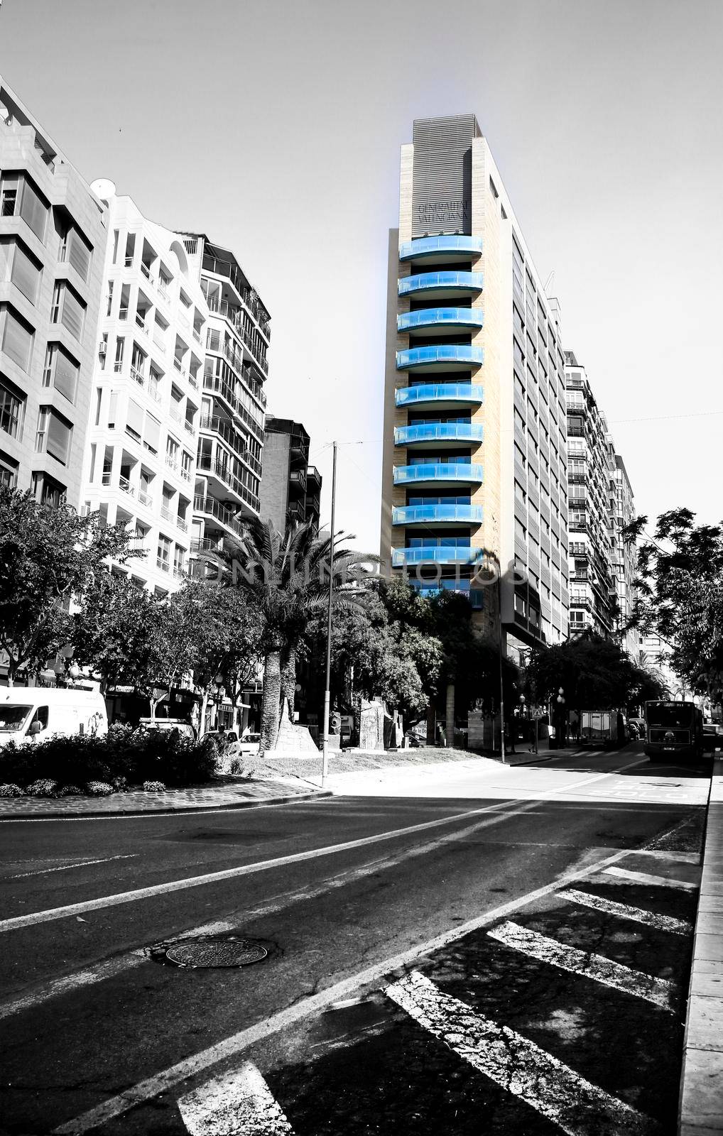 Main street of Alicante called Rambla Mendez Nunez by soniabonet