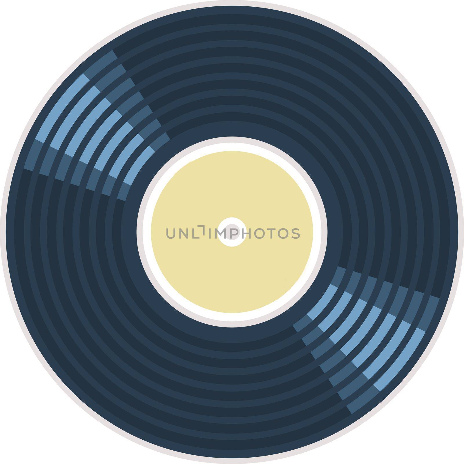 Vintage vinyl record isolated on a white background.Texture or background