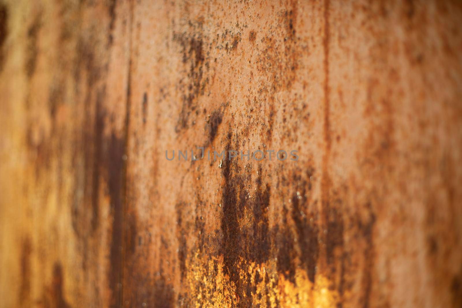 Rusty metal. Texture of rust on wall. Brown shades. Spoiled steel. by OlegKopyov