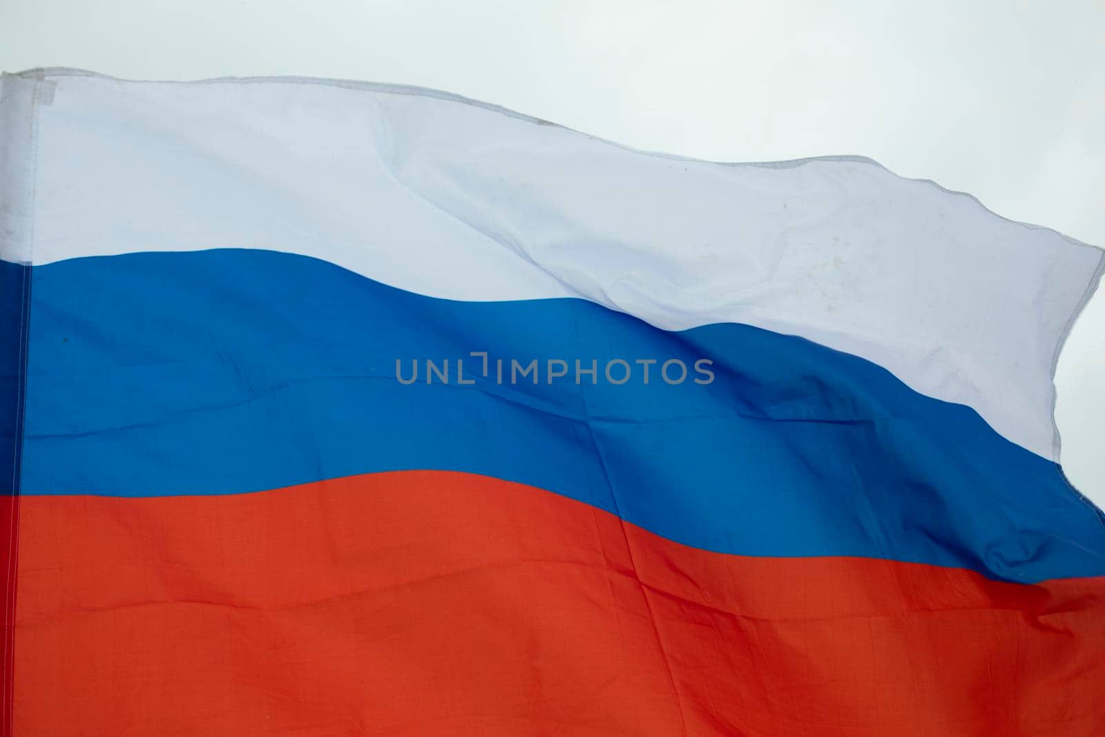 Flag of Russia. Symbol of Russian Federation. Combination of white blue and red. by OlegKopyov