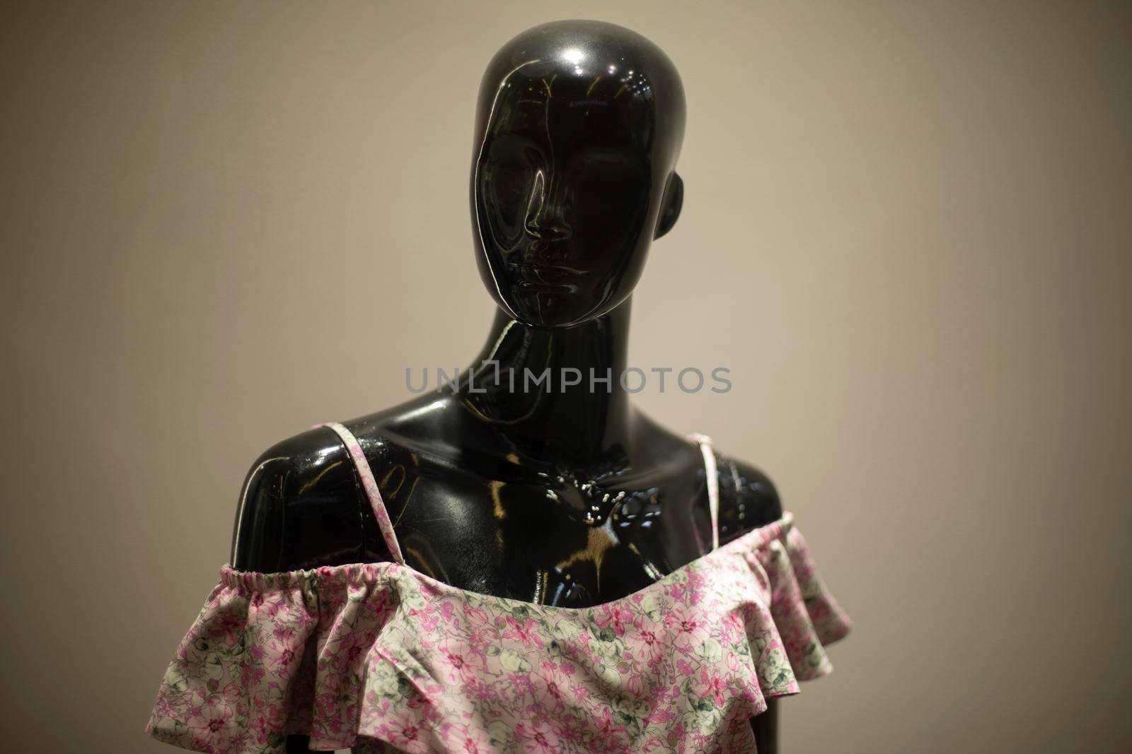 Woman's black mannequin. Plastic figure of person. Sale of clothes. by OlegKopyov